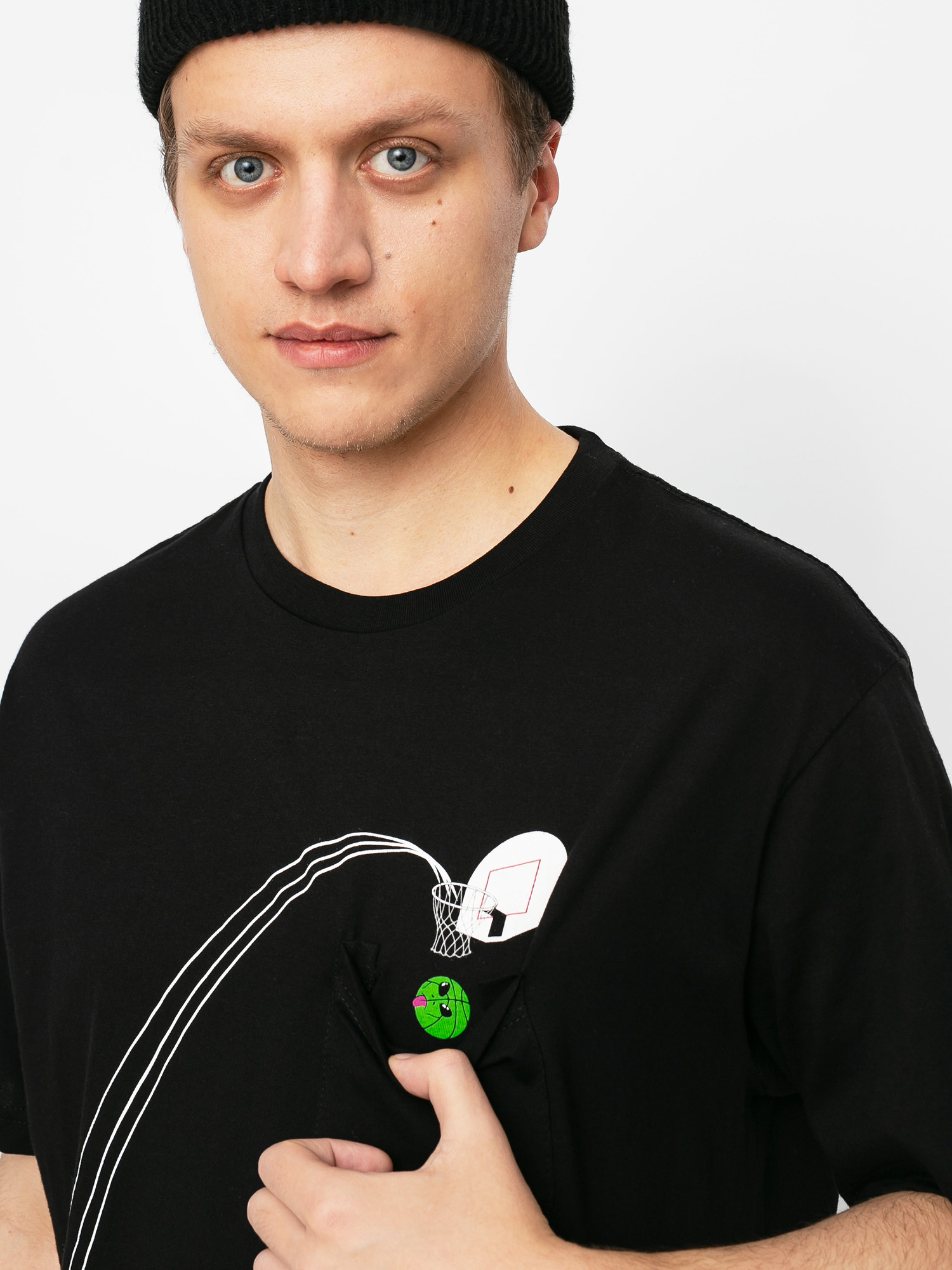 T-shirt RipNDip Hoops Pocket (black)
