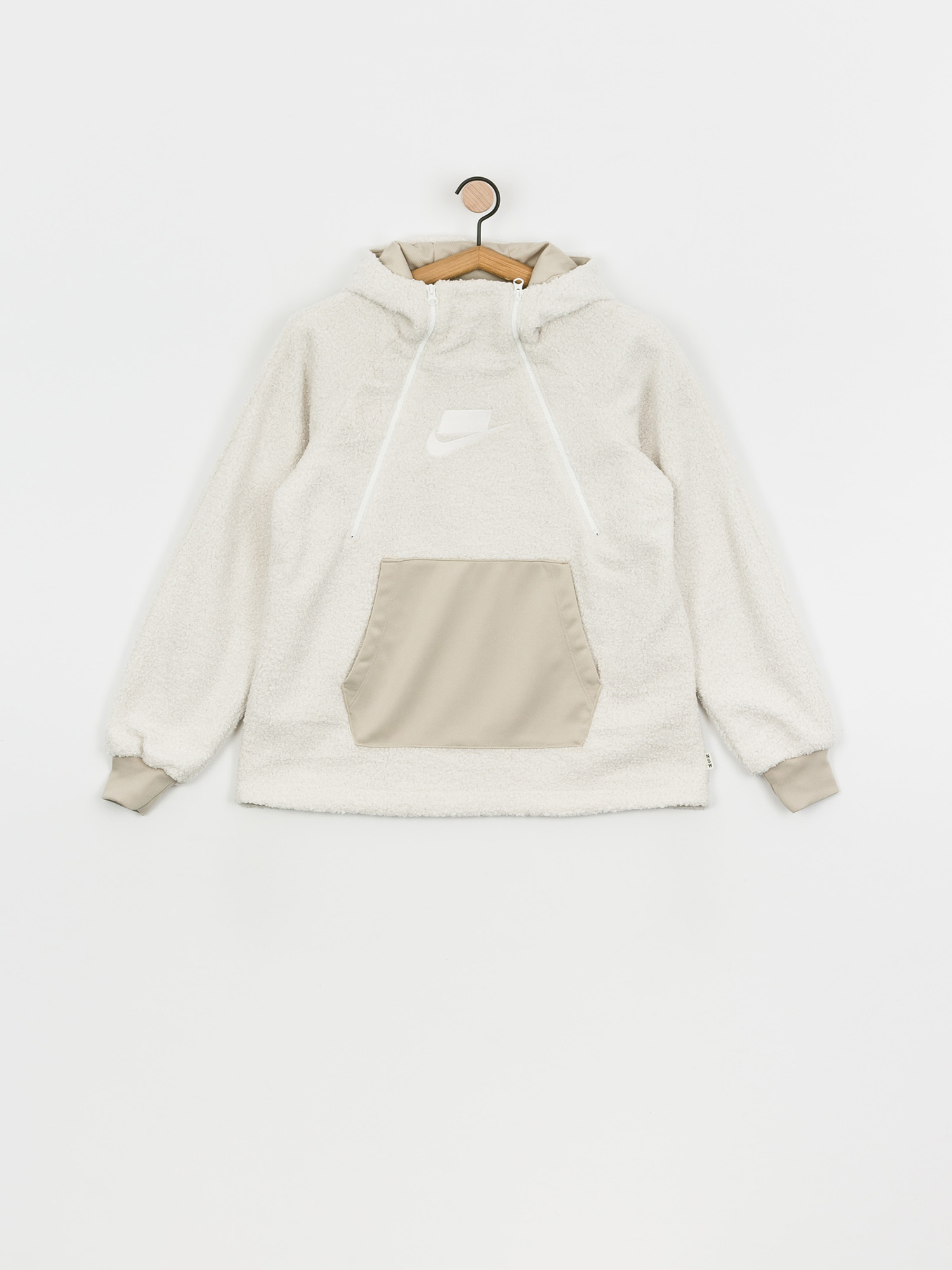 Bluza z kapturem Nike Sherpa HD Wmn (phantom/string/white/white)