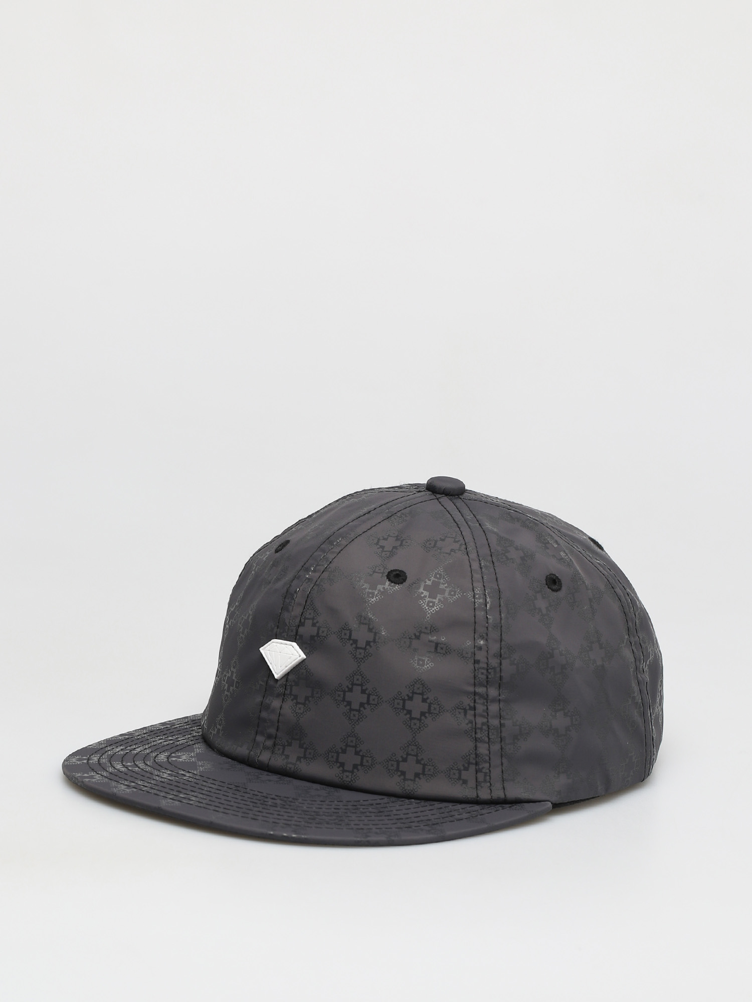 Czapka z daszkiem Diamond Supply Co. Brilliant Checkered Cross Unstructured 6 Panel ZD (black)