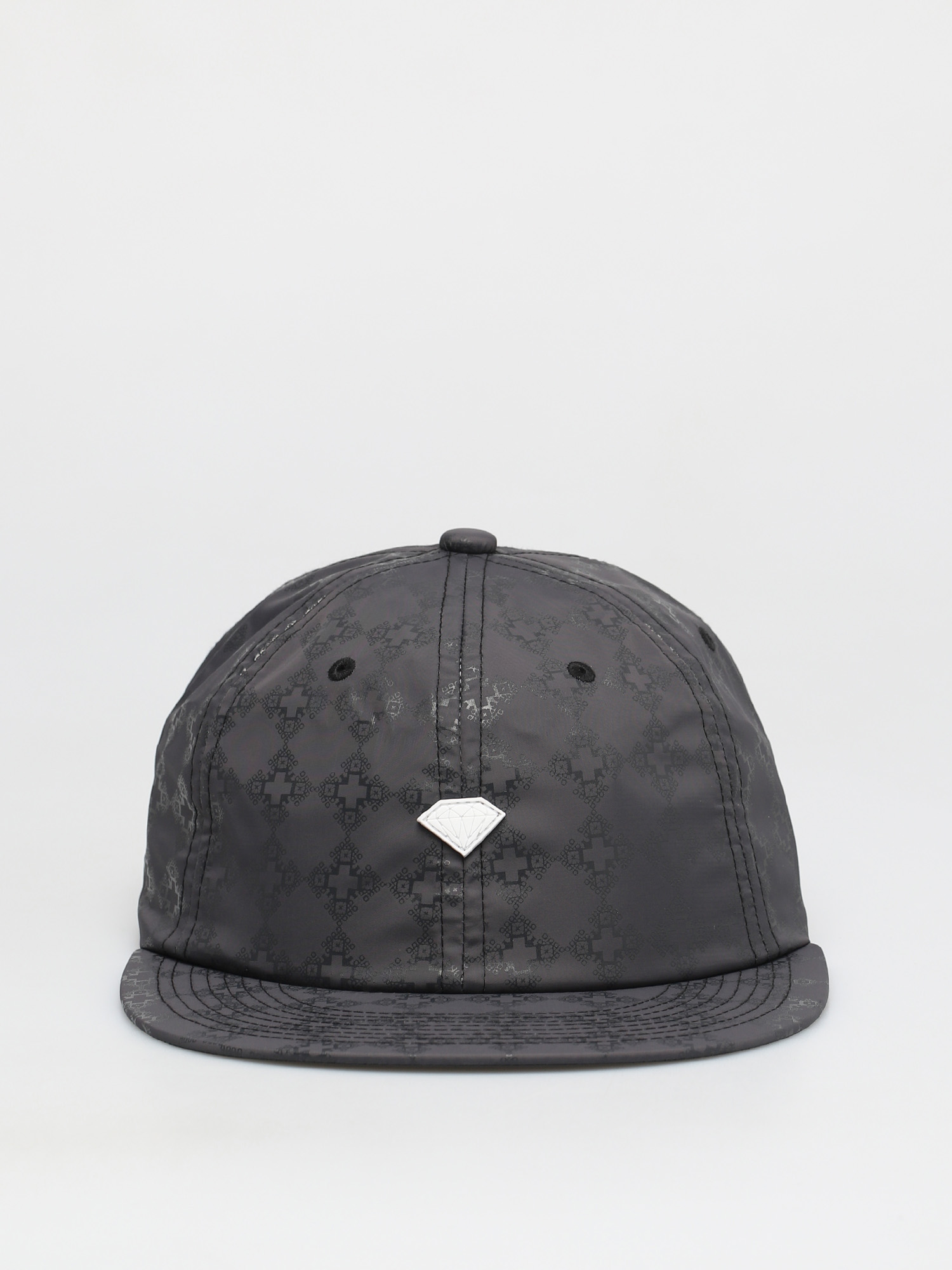 Czapka z daszkiem Diamond Supply Co. Brilliant Checkered Cross Unstructured 6 Panel ZD (black)
