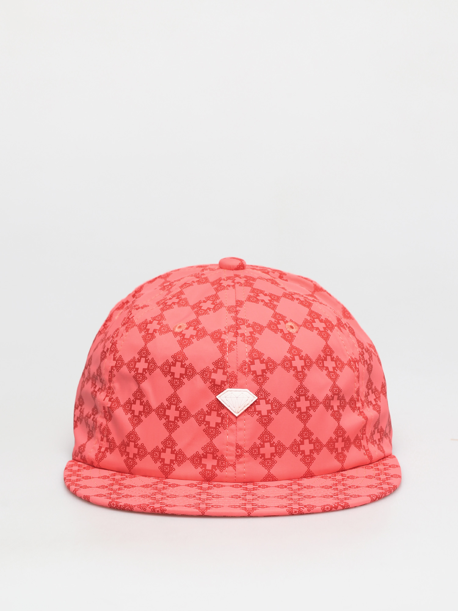 Czapka z daszkiem Diamond Supply Co. Brilliant Checkered Cross Unstructured 6 Panel ZD (coral)