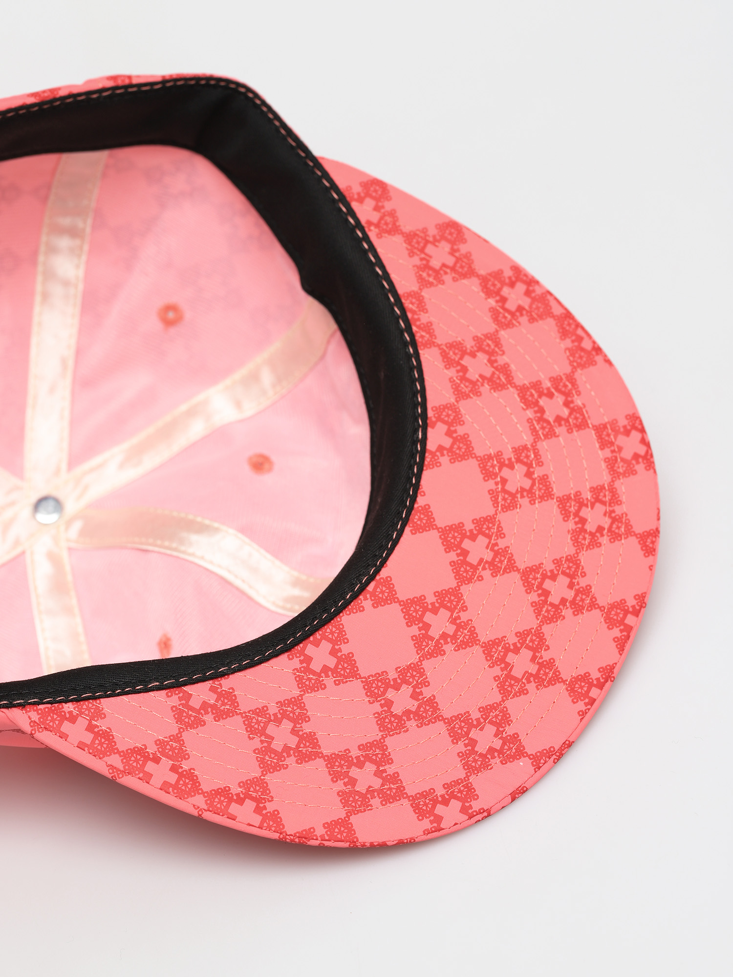 Czapka z daszkiem Diamond Supply Co. Brilliant Checkered Cross Unstructured 6 Panel ZD (coral)