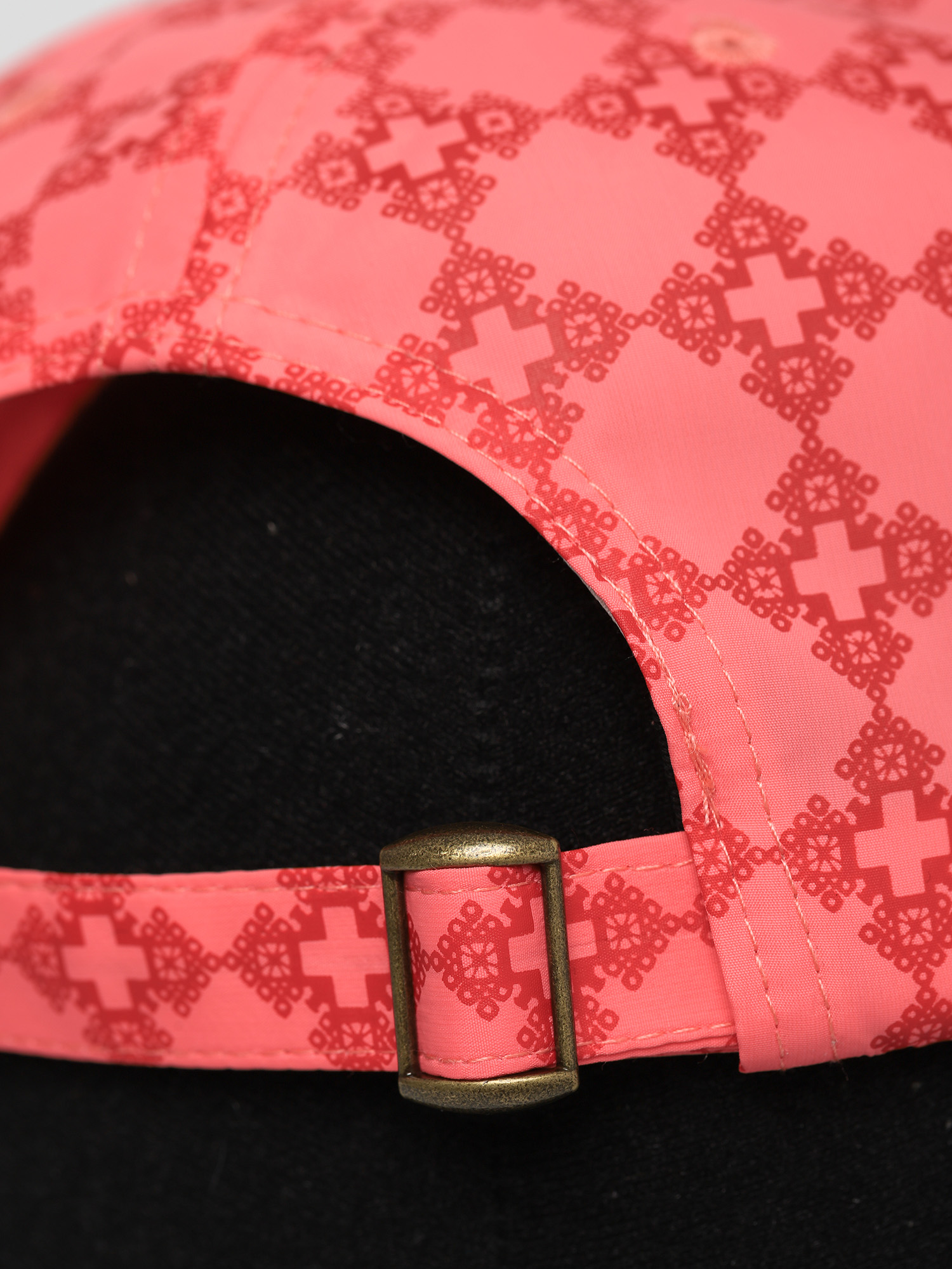 Czapka z daszkiem Diamond Supply Co. Brilliant Checkered Cross Unstructured 6 Panel ZD (coral)