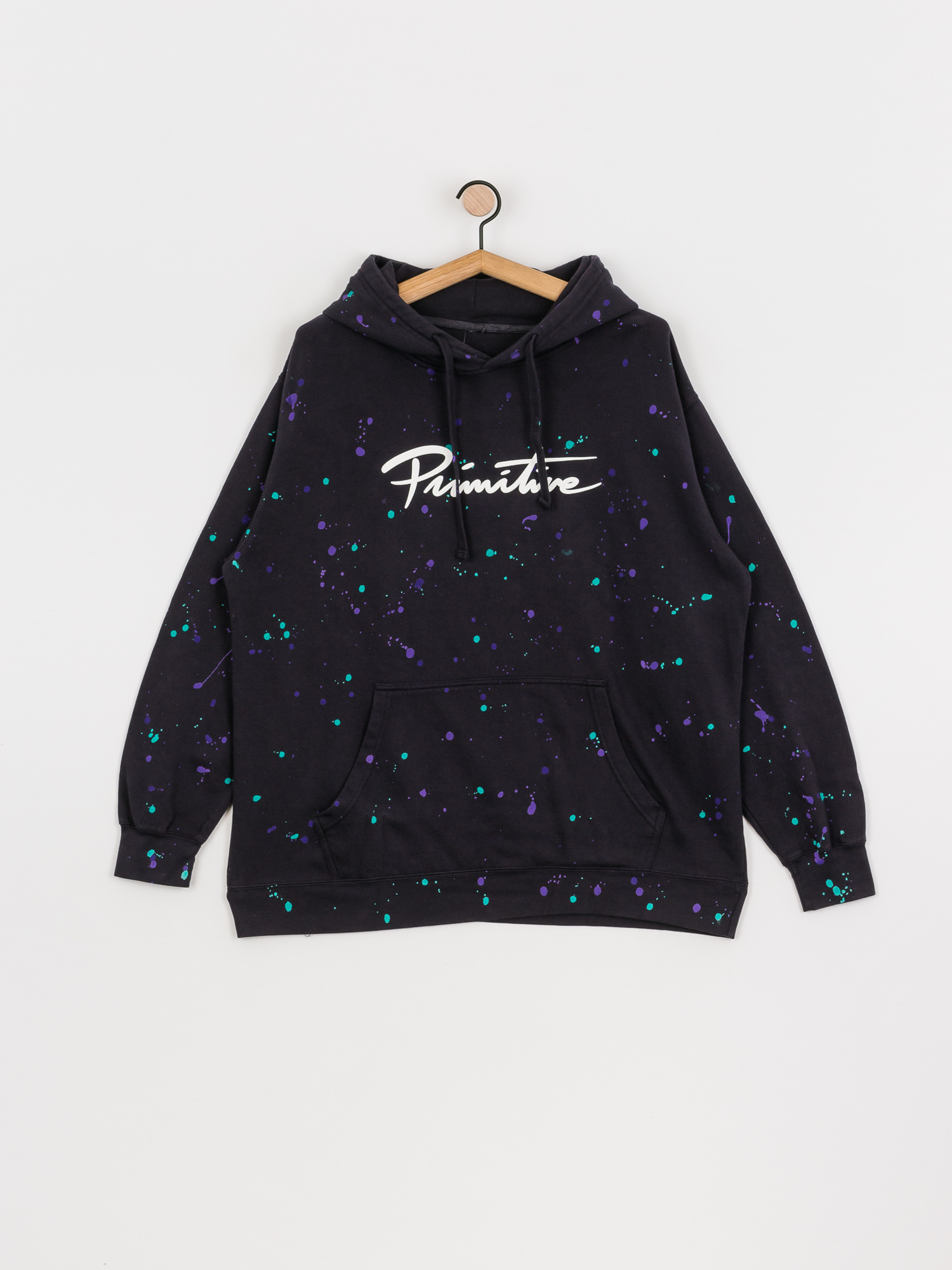 Bluza z kapturem Primitive Nuevo Puff Washed HD (black)