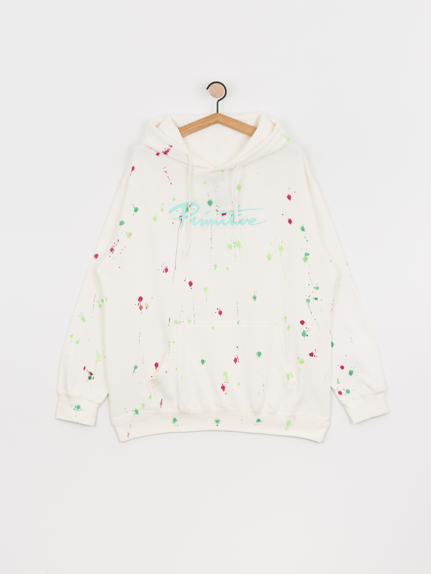 Bluza z kapturem Primitive Nuevo Puff Washed HD (white)