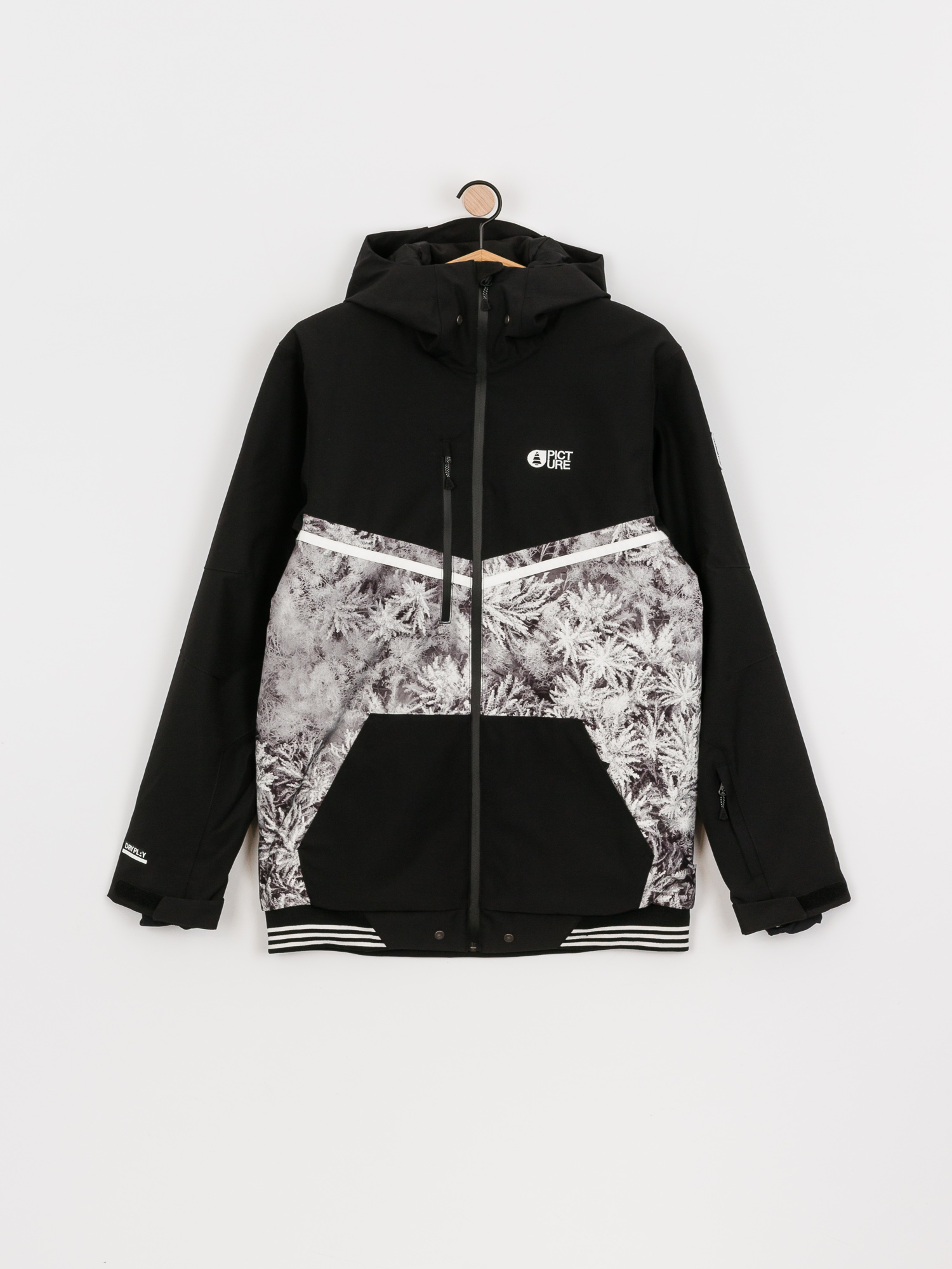 Męska Kurtka snowboardowa Picture Panel Print (drone forest)