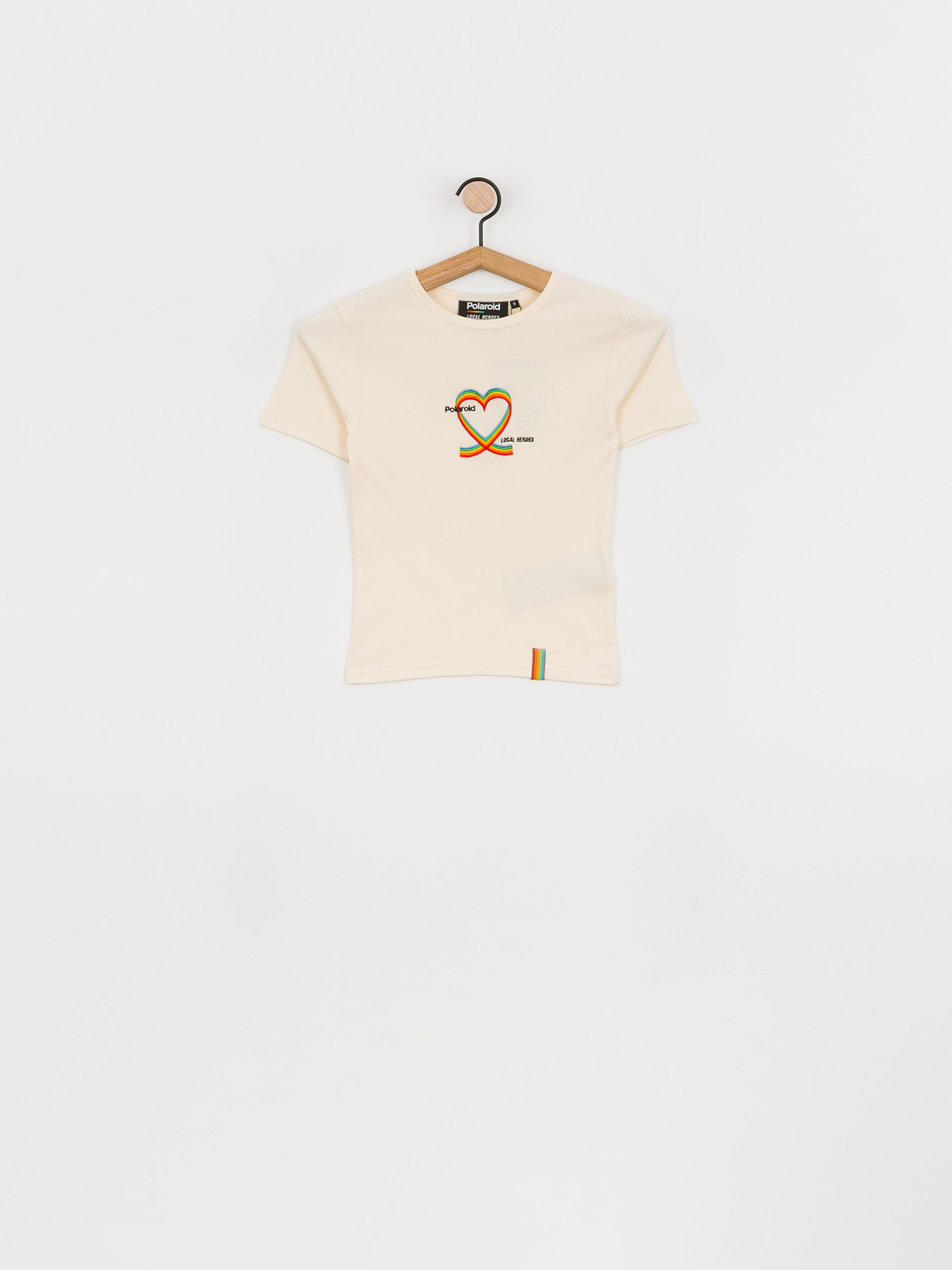 T-shirt Local Heroes X Polaroid Ribbon Heart Slim Wmn (cream)