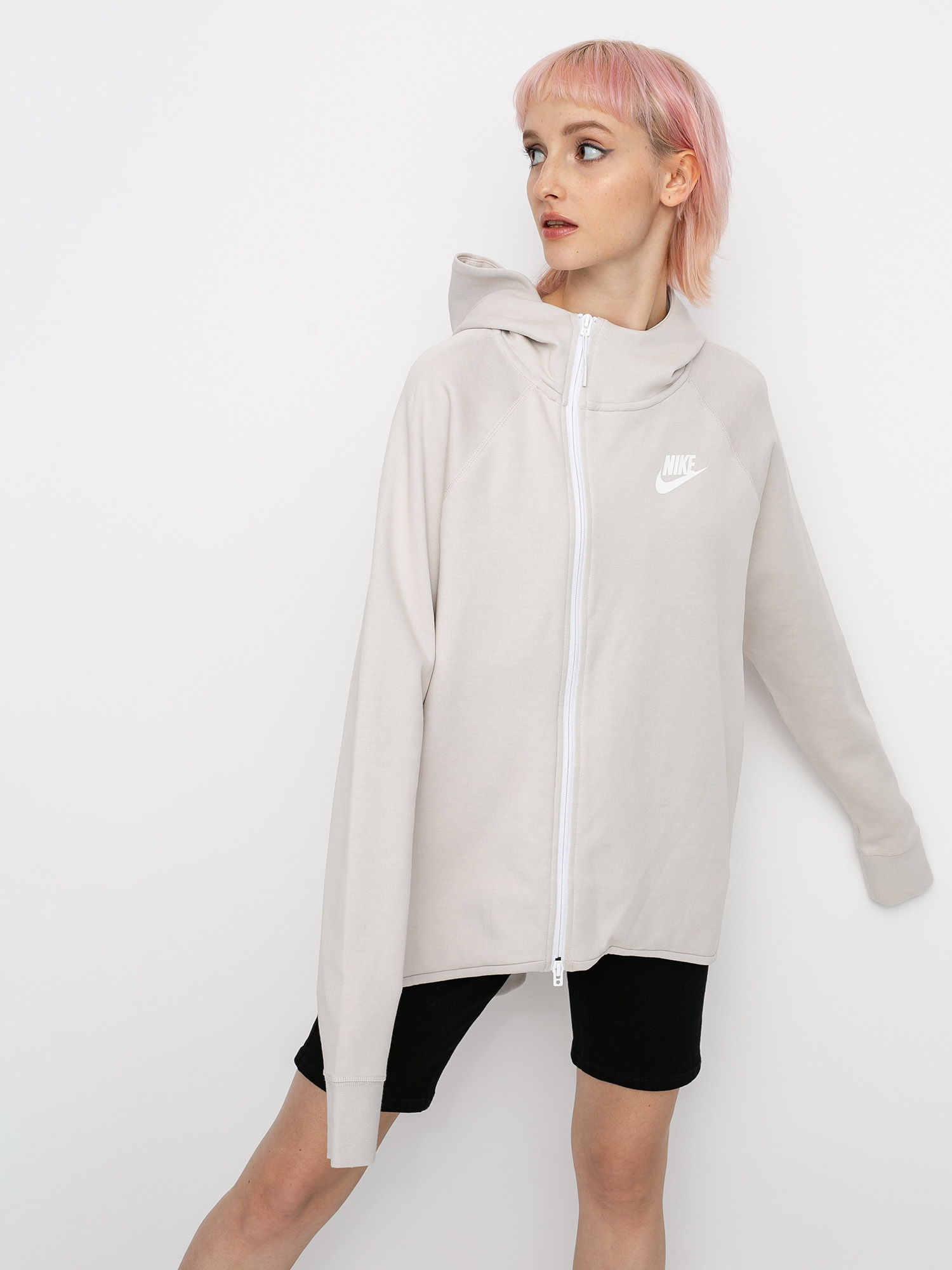 Bluza Nike Tch Flc Cape Fz Plus Wmn (desert sand/white)