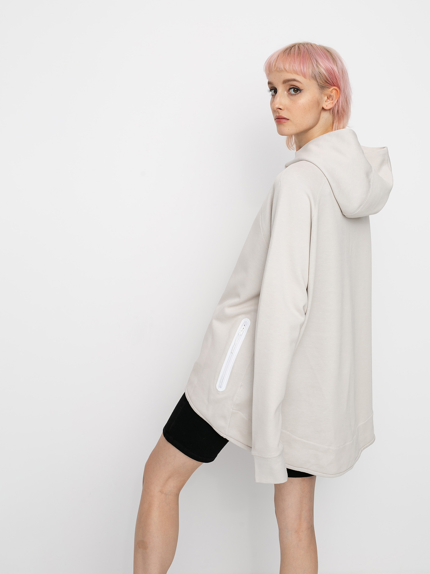 Bluza Nike Tch Flc Cape Fz Plus Wmn (desert sand/white)
