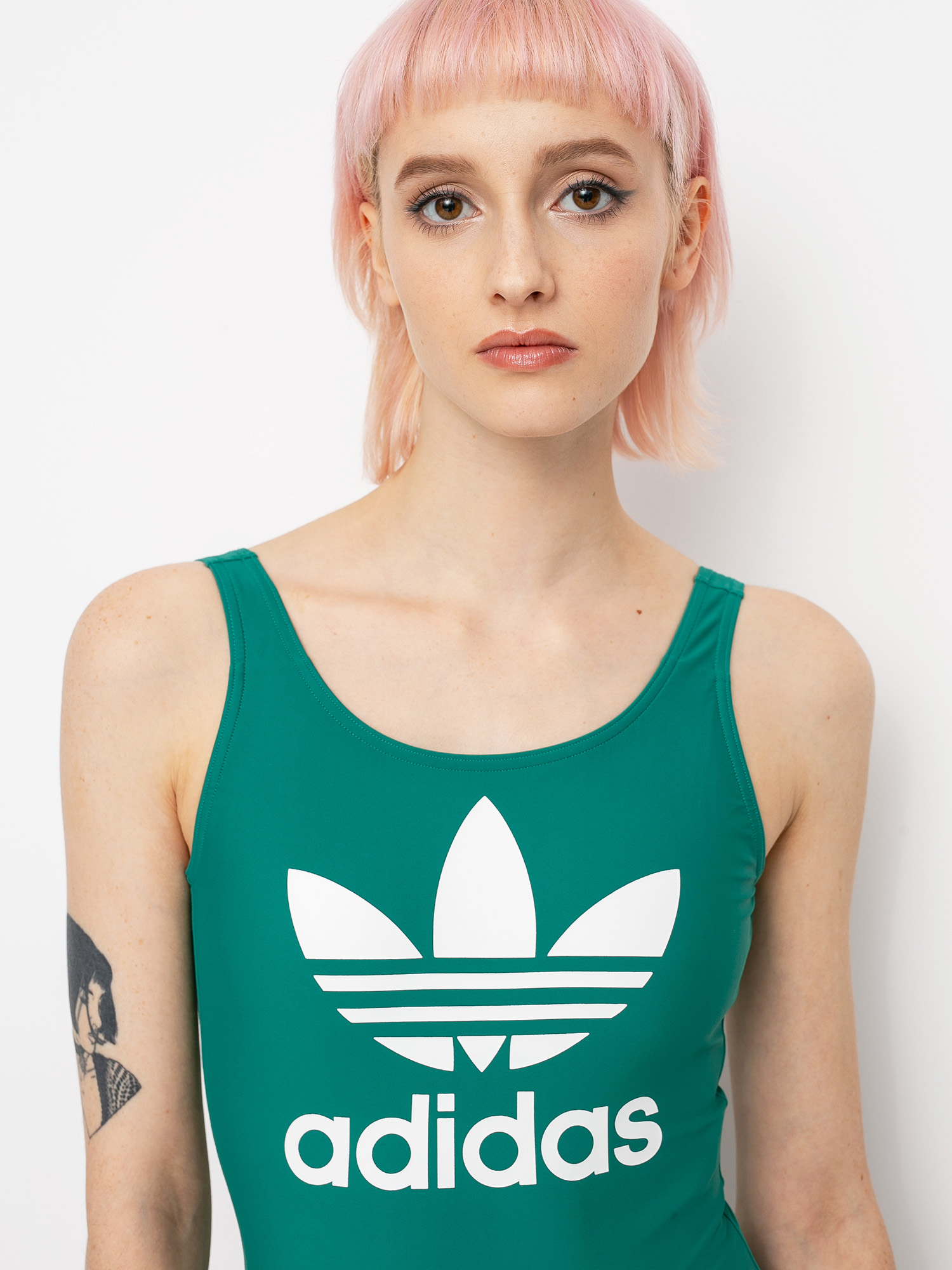 Strój kąpielowy adidas Originals Trf Swimsuit Wmn (act grn)