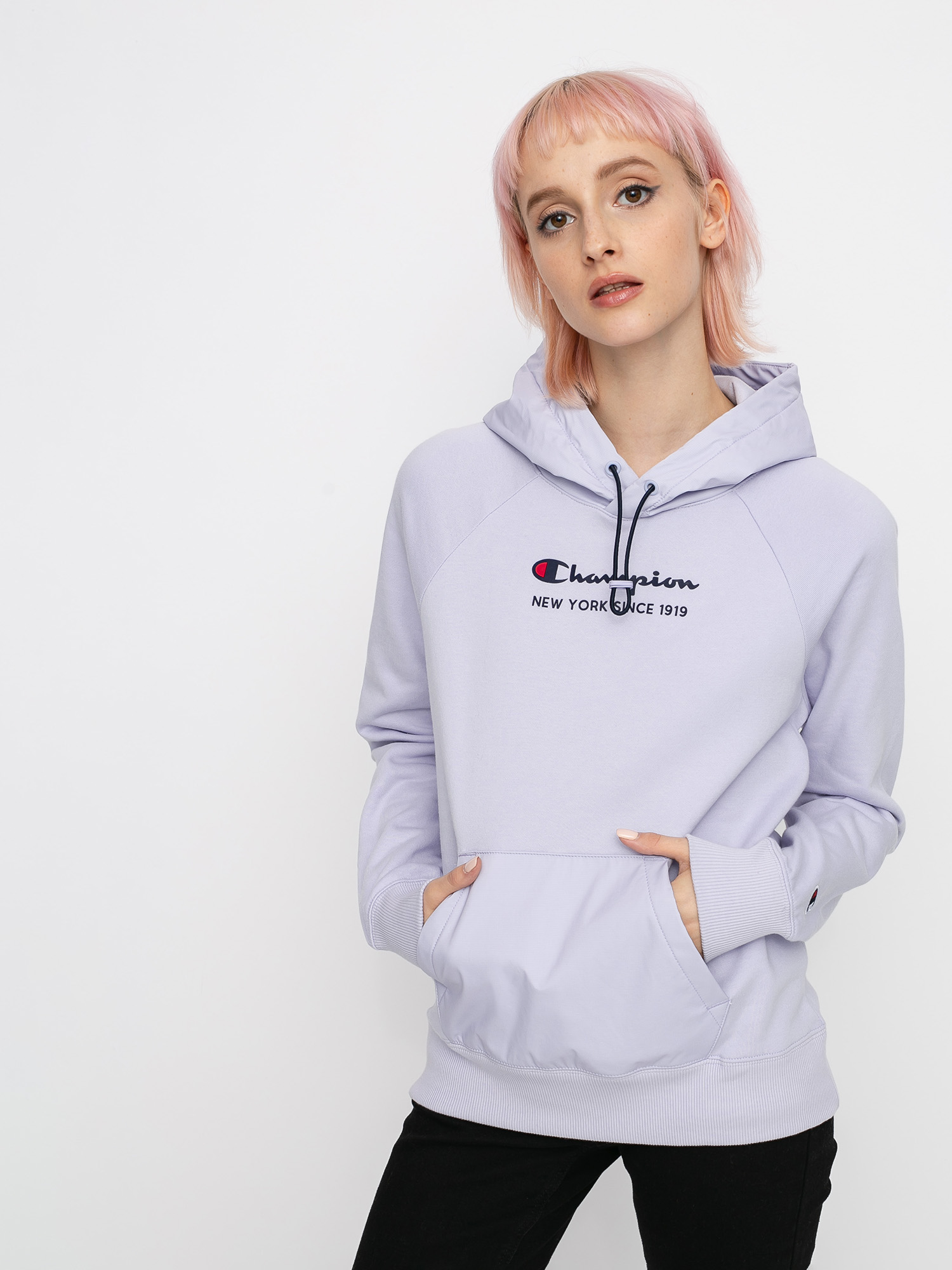 Bluza z kapturem Champion Sweatshirt HD 113275 Wmn (lac/lac)