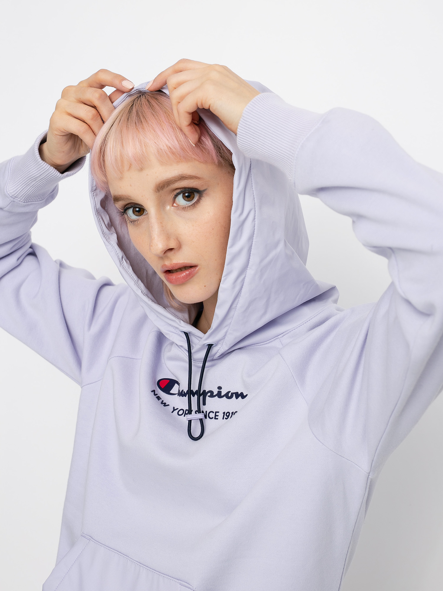 Bluza z kapturem Champion Sweatshirt HD 113275 Wmn (lac/lac)