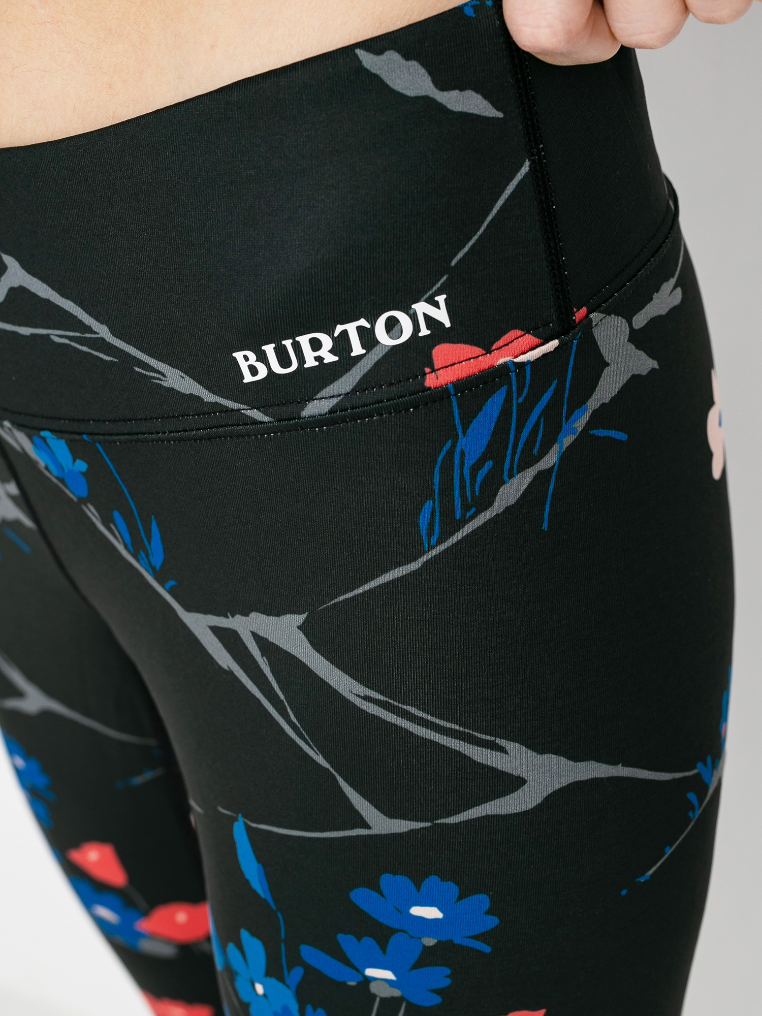Damskie Legginsy aktywne Burton Lightweight X Base Layer Pant (true black landscape floral)