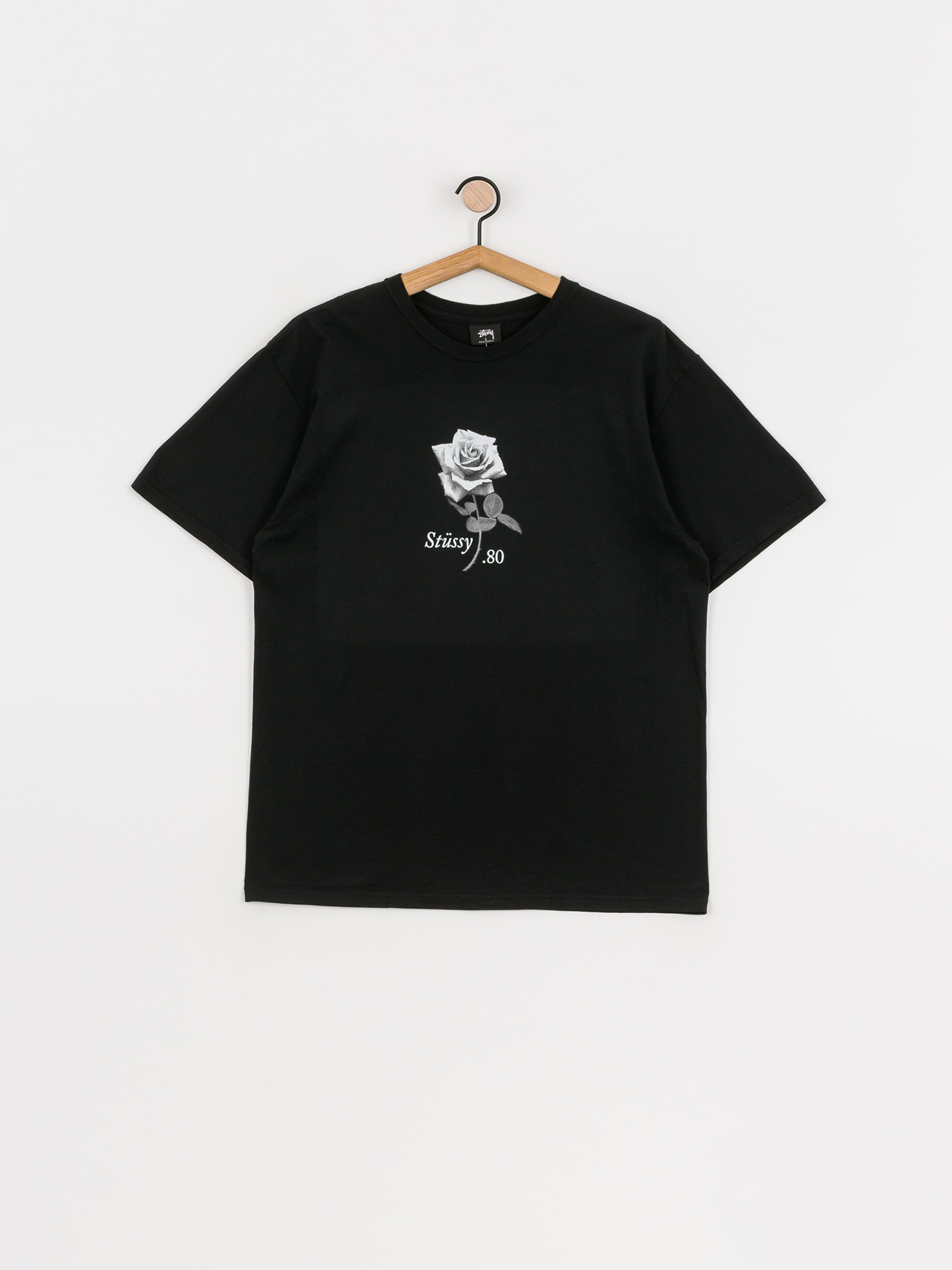 T-shirt Stussy 80 Rose Pig. Dyed (black)