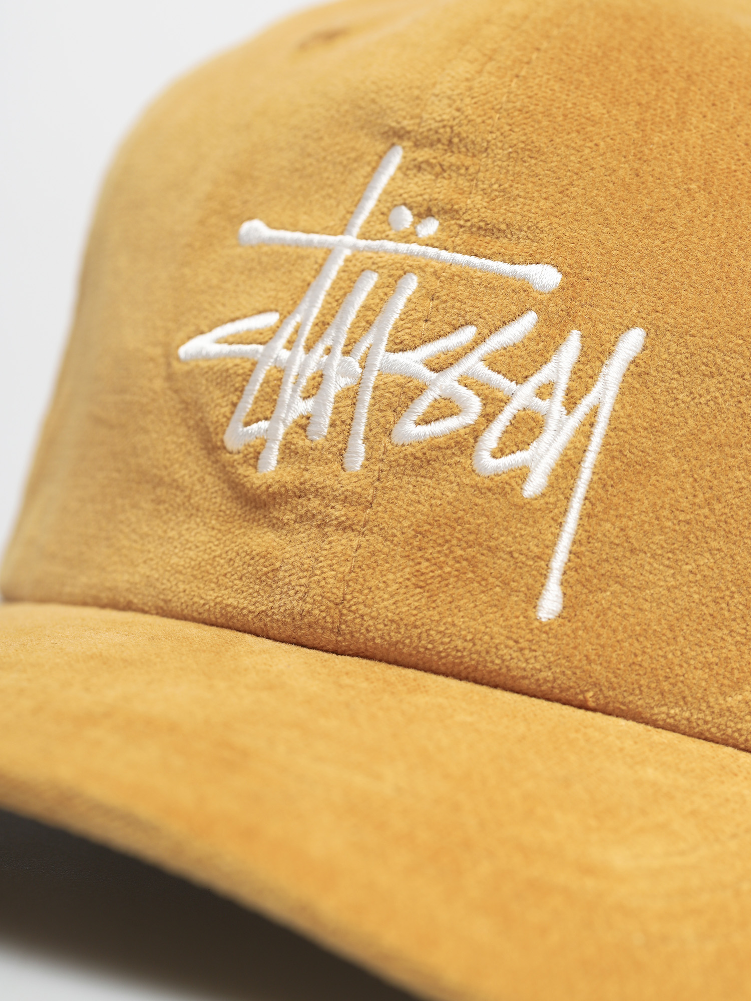 Czapka z daszkiem Stussy Big Logo Velveteen Low Pro ZD (yellow)