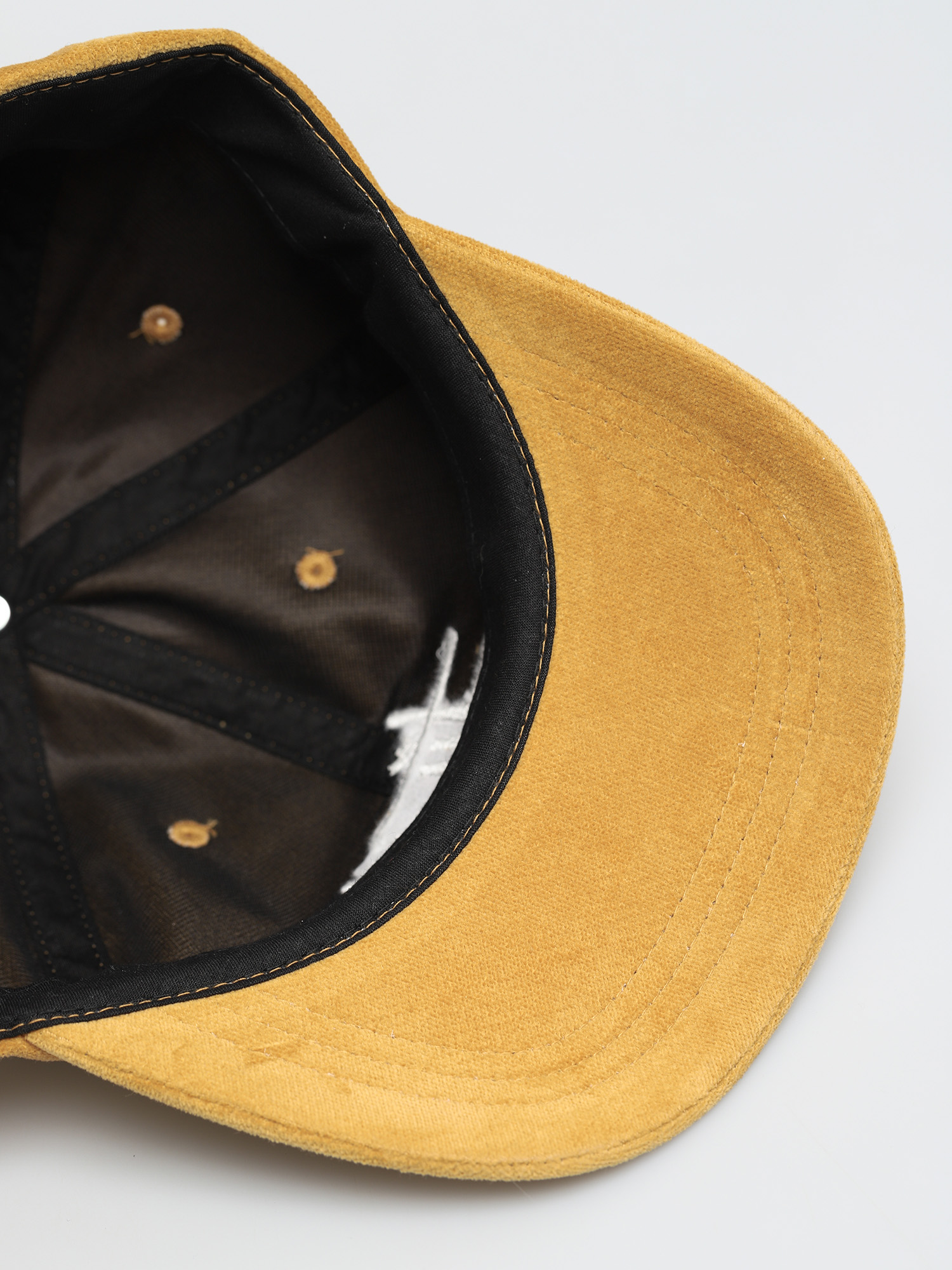 Czapka z daszkiem Stussy Big Logo Velveteen Low Pro ZD (yellow)