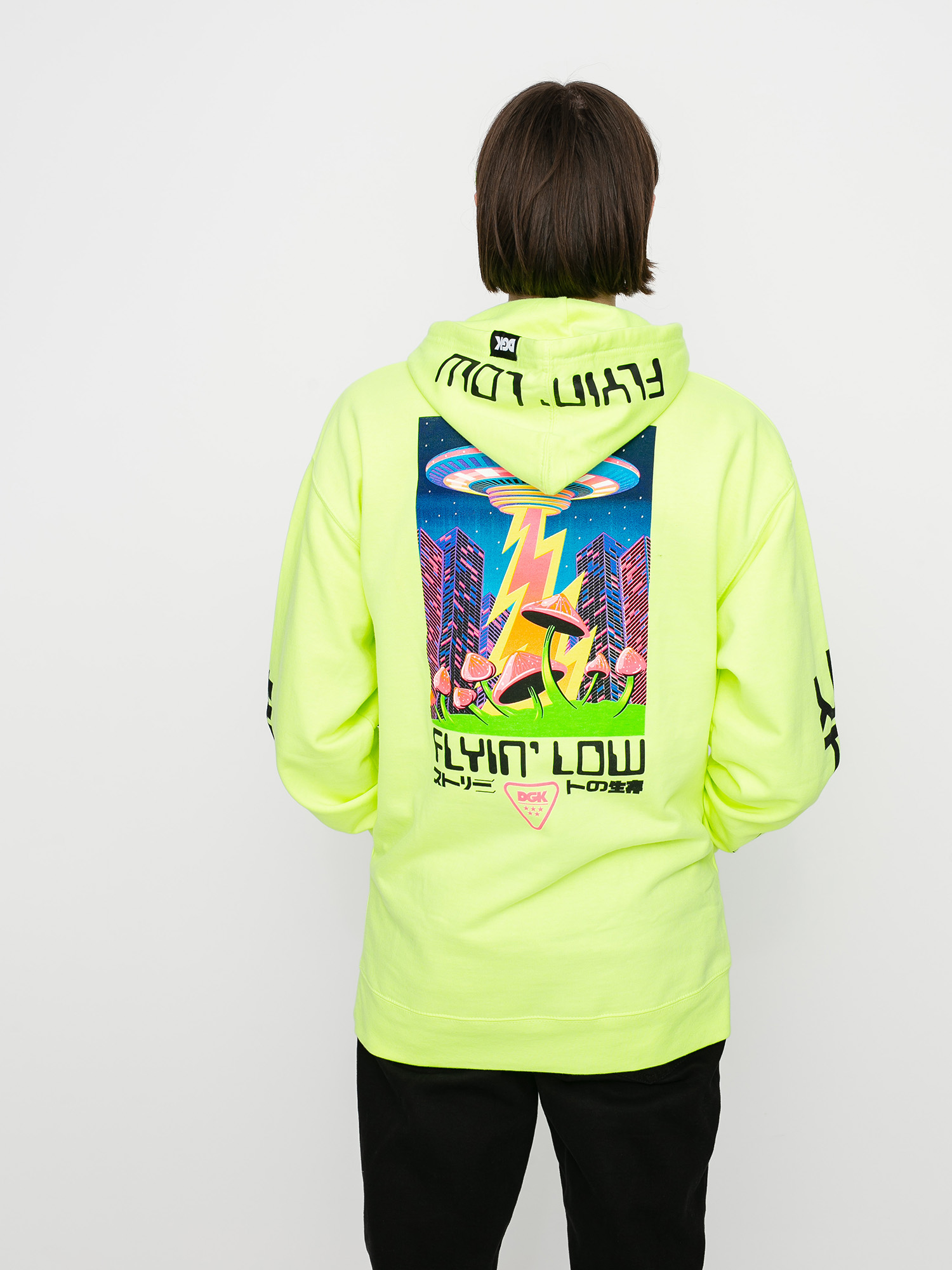 Bluza z kapturem DGK Liquid City HD (sefety green)