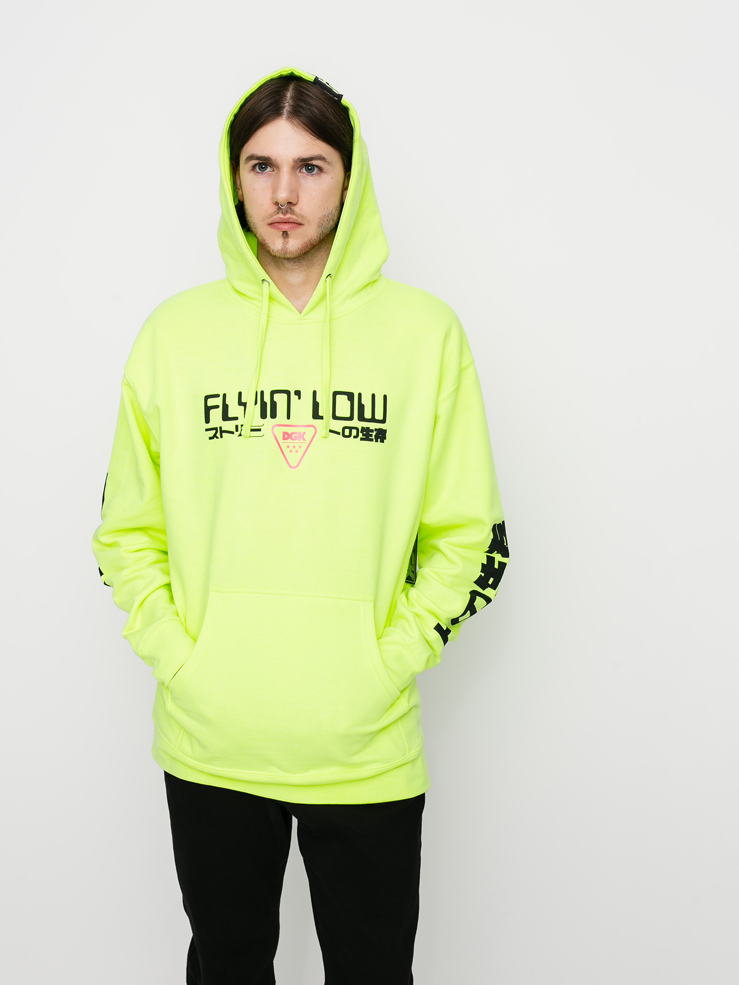Bluza z kapturem DGK Liquid City HD (sefety green)