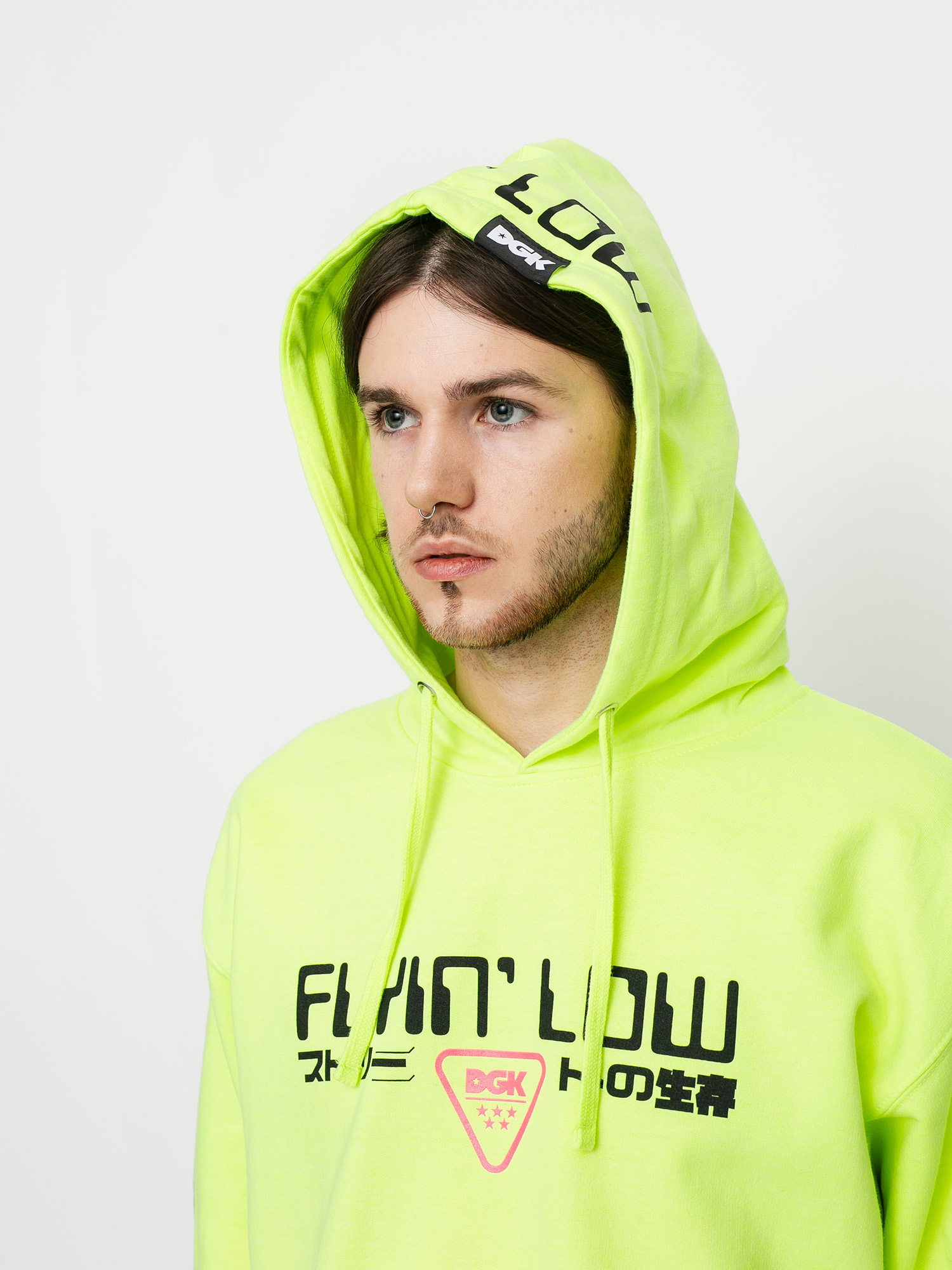 Bluza z kapturem DGK Liquid City HD (sefety green)