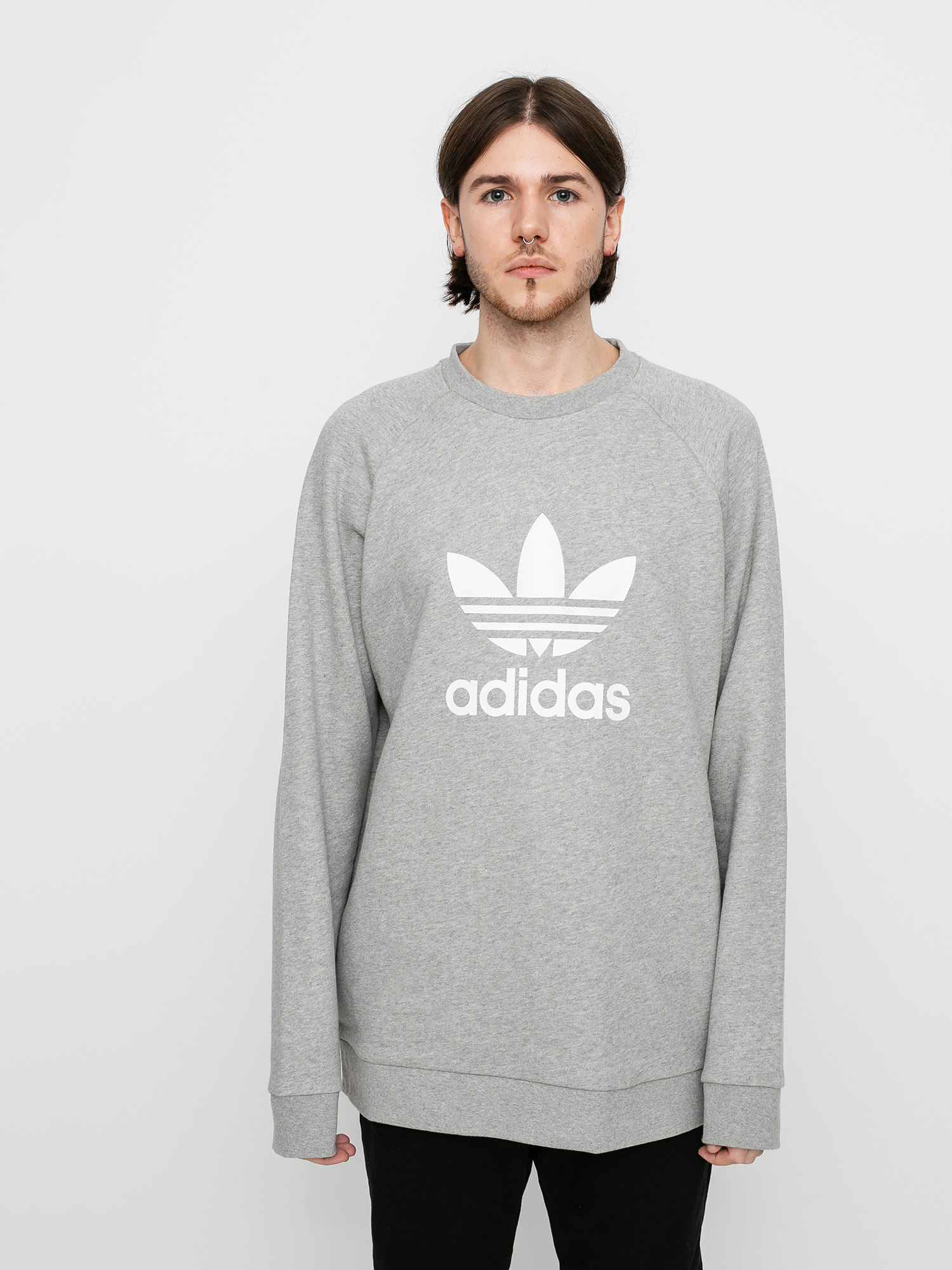 Bluza adidas Originals Trefoil Crew (medium grey heather)