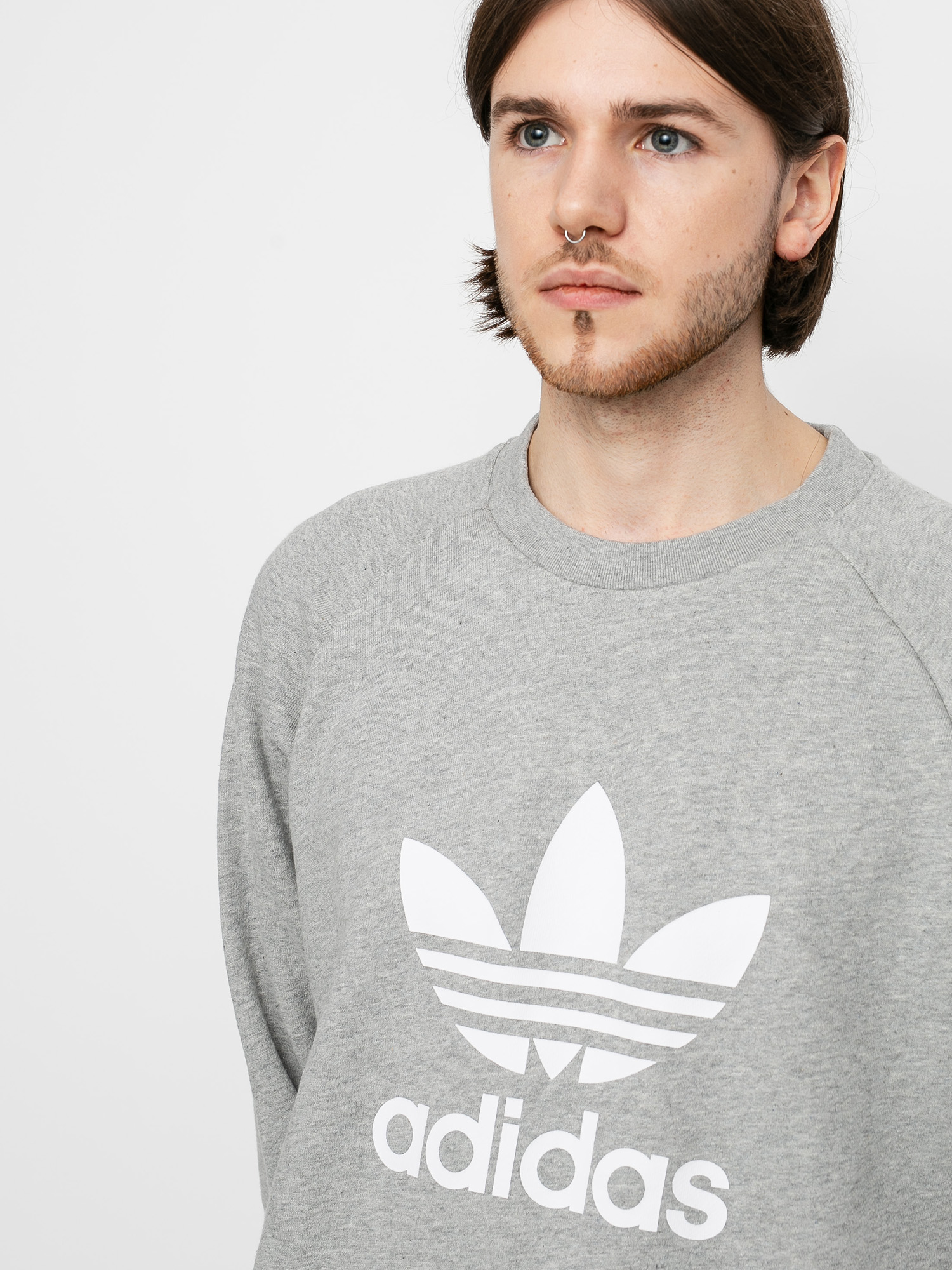 Bluza adidas Originals Trefoil Crew (medium grey heather)