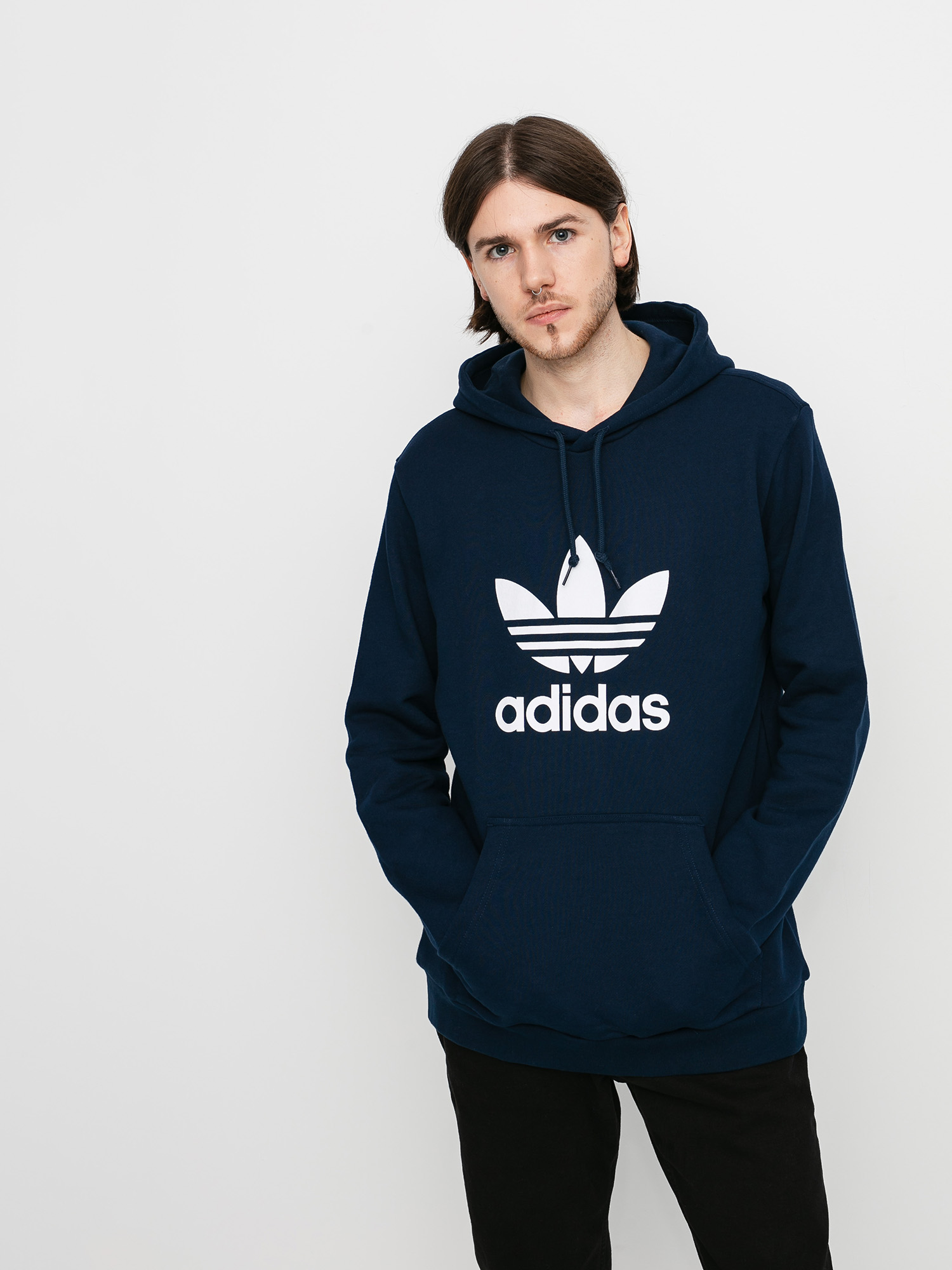 Bluza z kapturem adidas Originals Trefoil HD (collegiate navy/white)