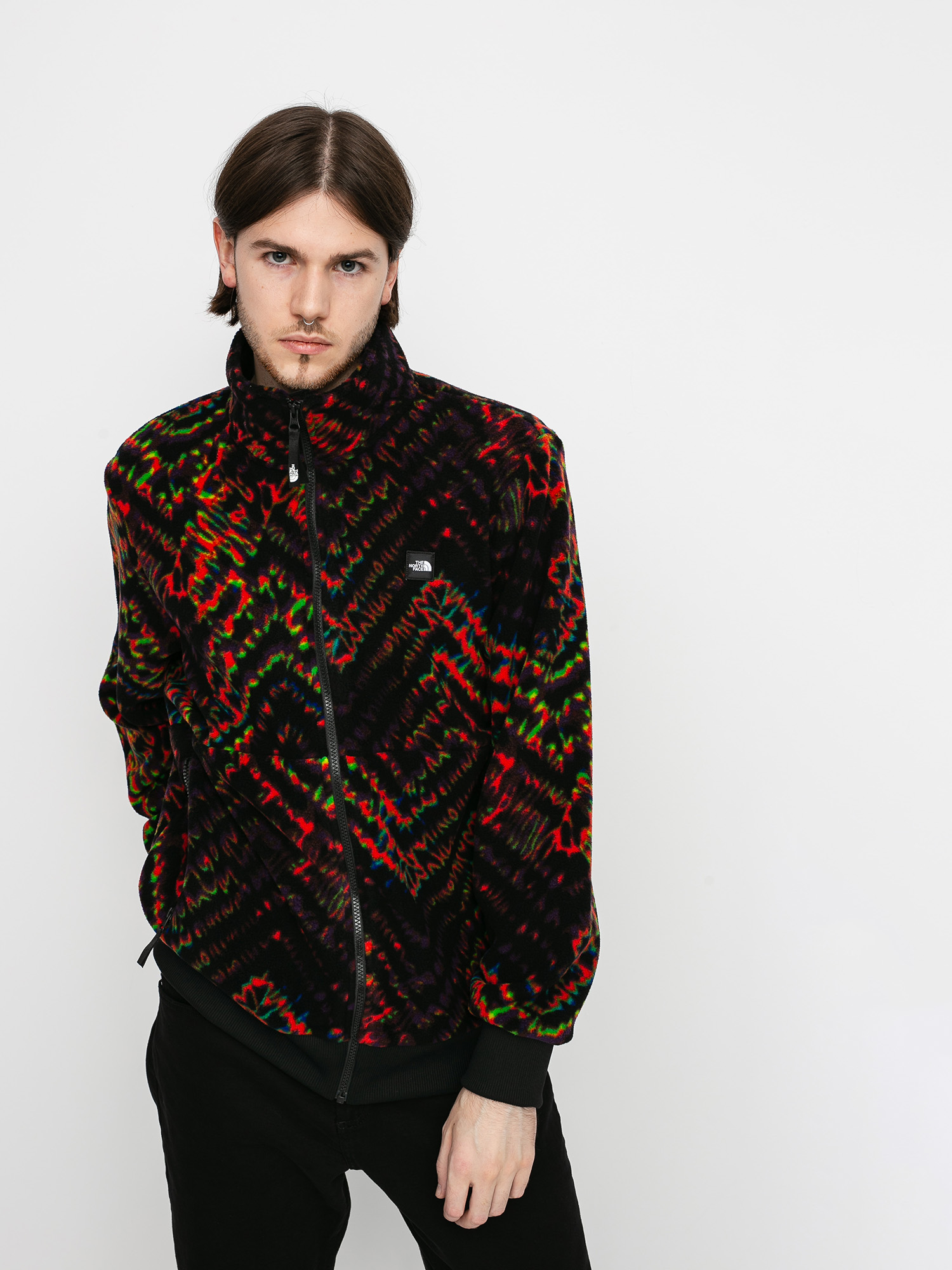 Męski Polar The North Face Fleeski FZ (flare shibori oversized print)