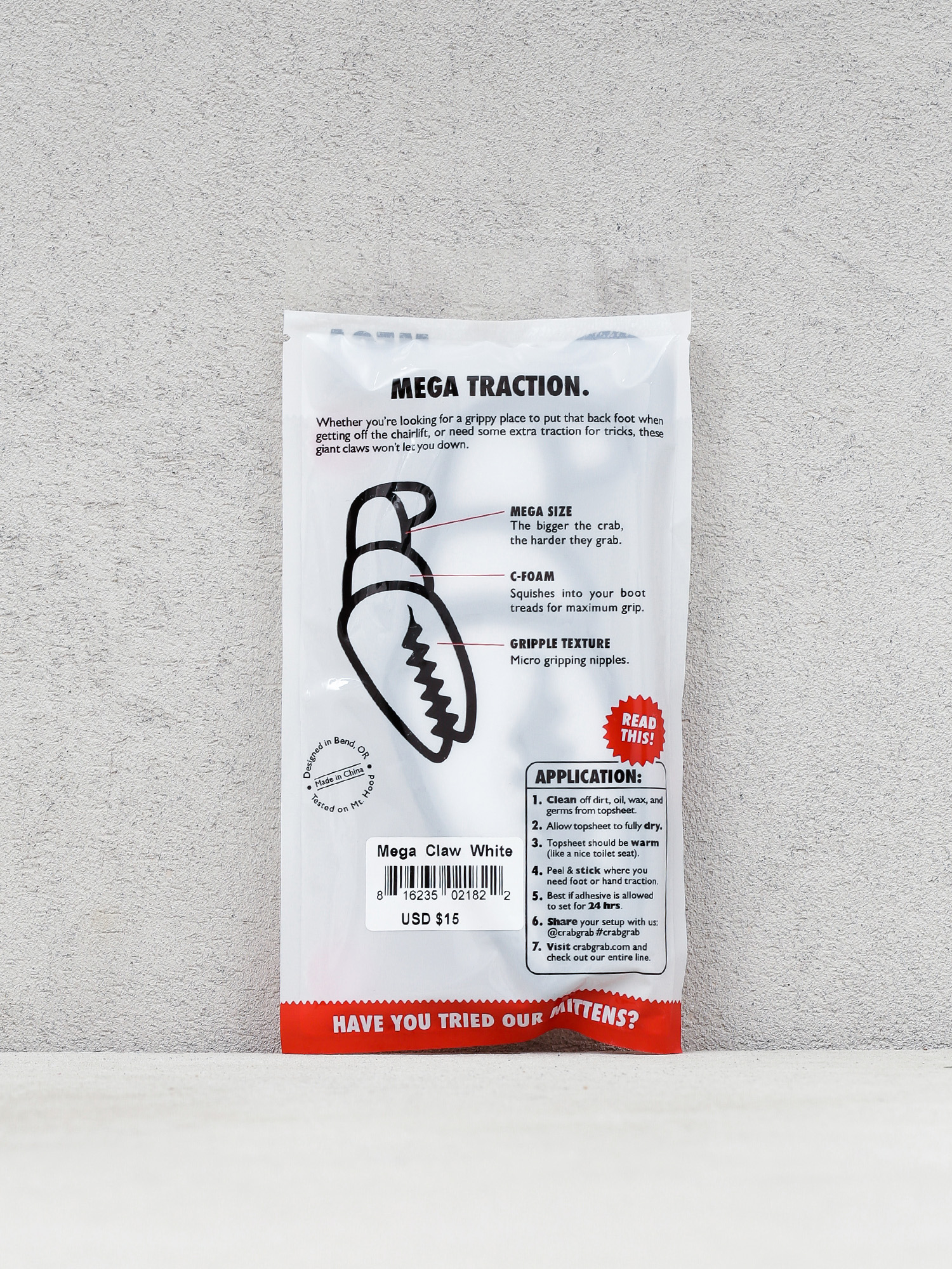 Podkładka Crab Grab Mega Claws (black/white)