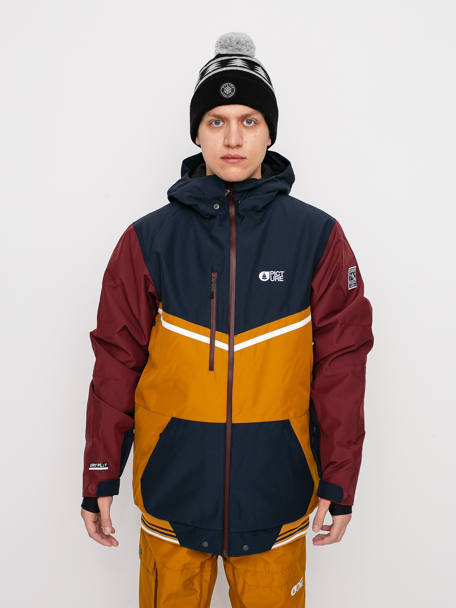 Męska Kurtka snowboardowa Picture Panel (camel dark blue)