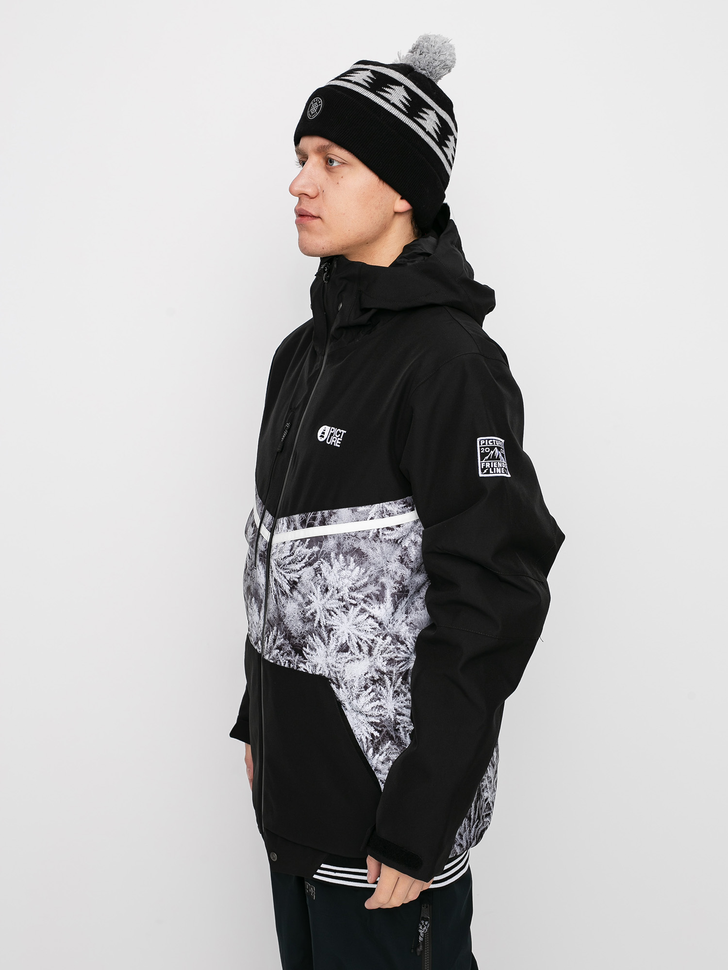 Męska Kurtka snowboardowa Picture Panel Print (drone forest)