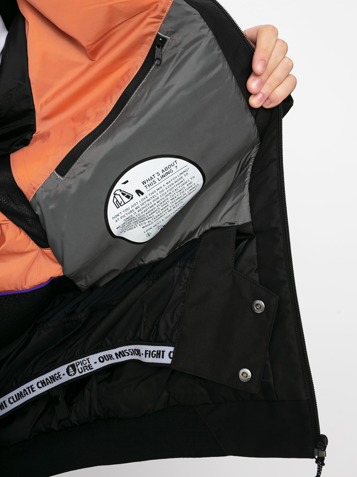 Męska Kurtka snowboardowa Picture Panel Print (drone forest)