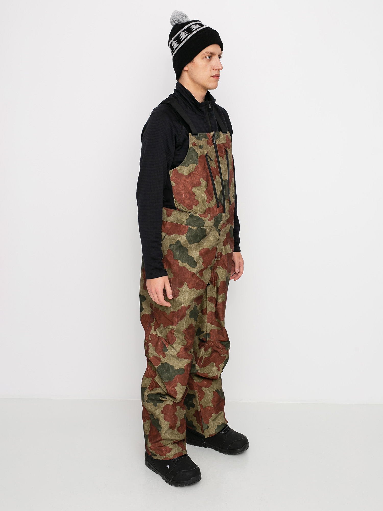 Męskie Spodnie snowboardowe Burton Ak Gore Tex Cyclic Bib (martini olive telo camo)