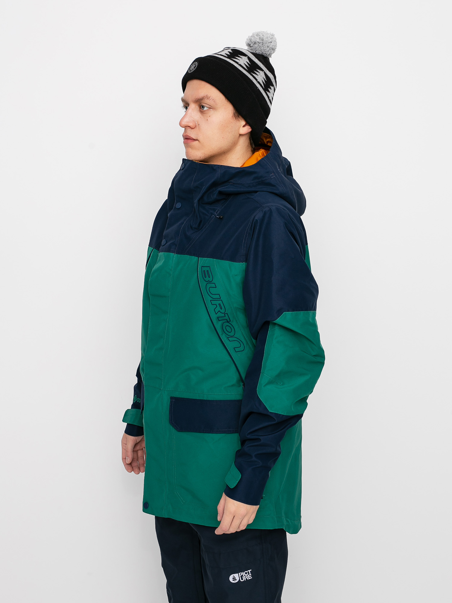 Męska Kurtka snowboardowa Burton Gore Tex Breach (antique green/dress blue)