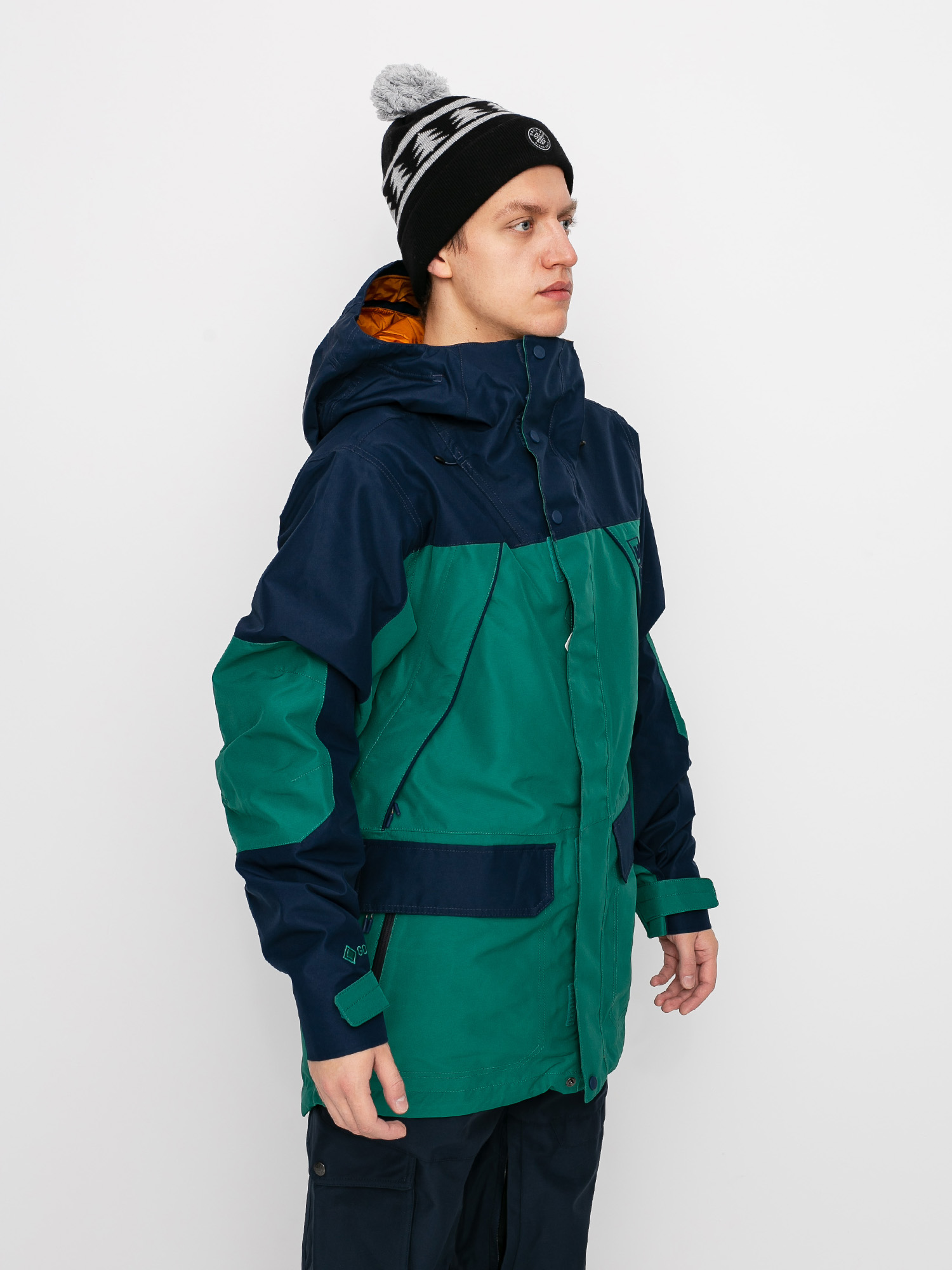 Męska Kurtka snowboardowa Burton Gore Tex Breach (antique green/dress blue)