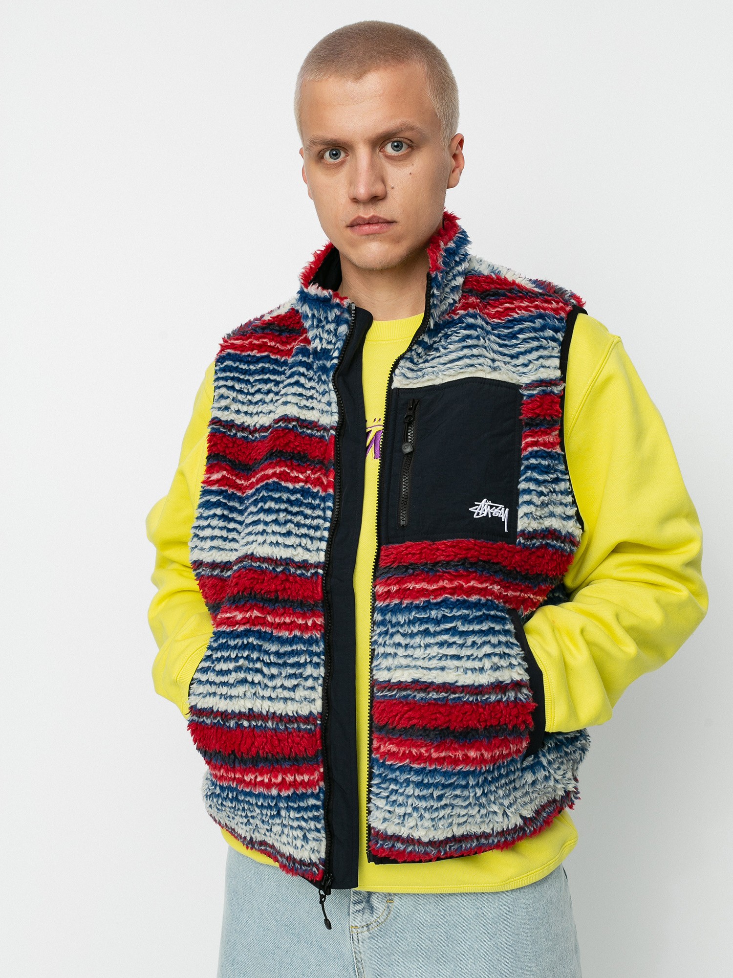Kurtka Stussy Striped Sherpa (multi)