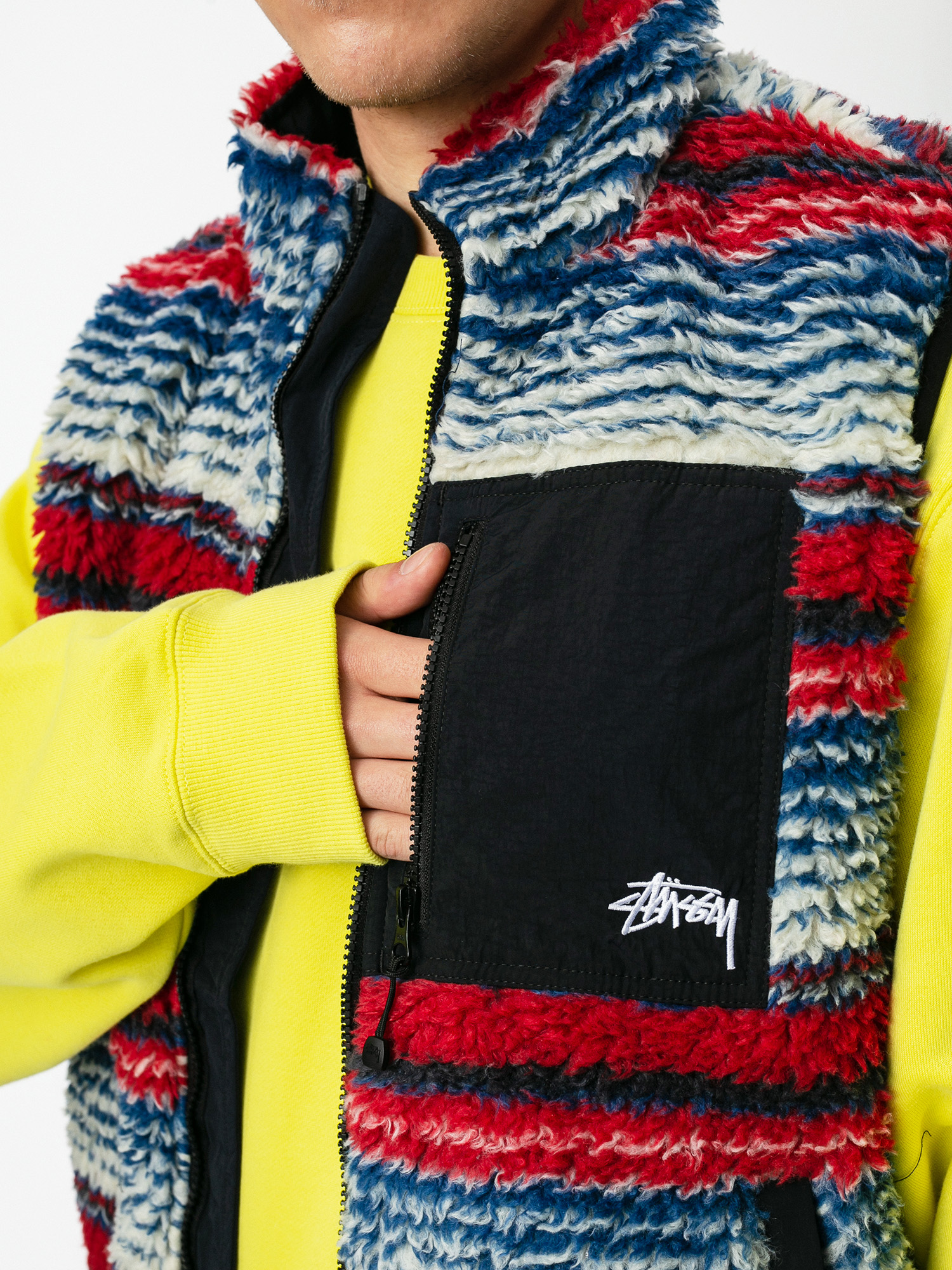 Kurtka Stussy Striped Sherpa (multi)