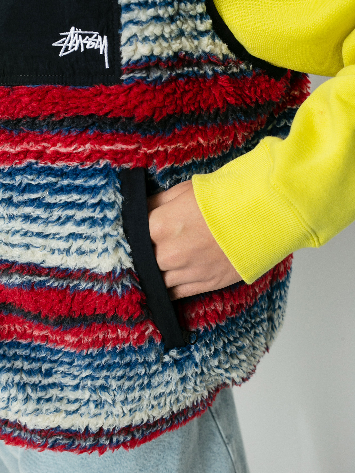 Kurtka Stussy Striped Sherpa (multi)