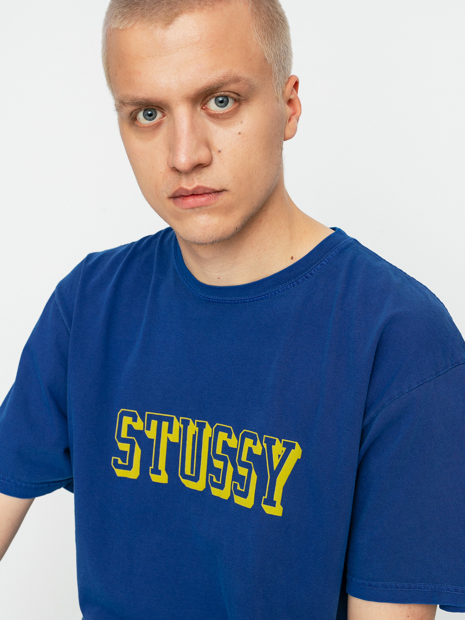 T-shirt Stussy 3D Collegiate Pig. Dyed (dark blue)
