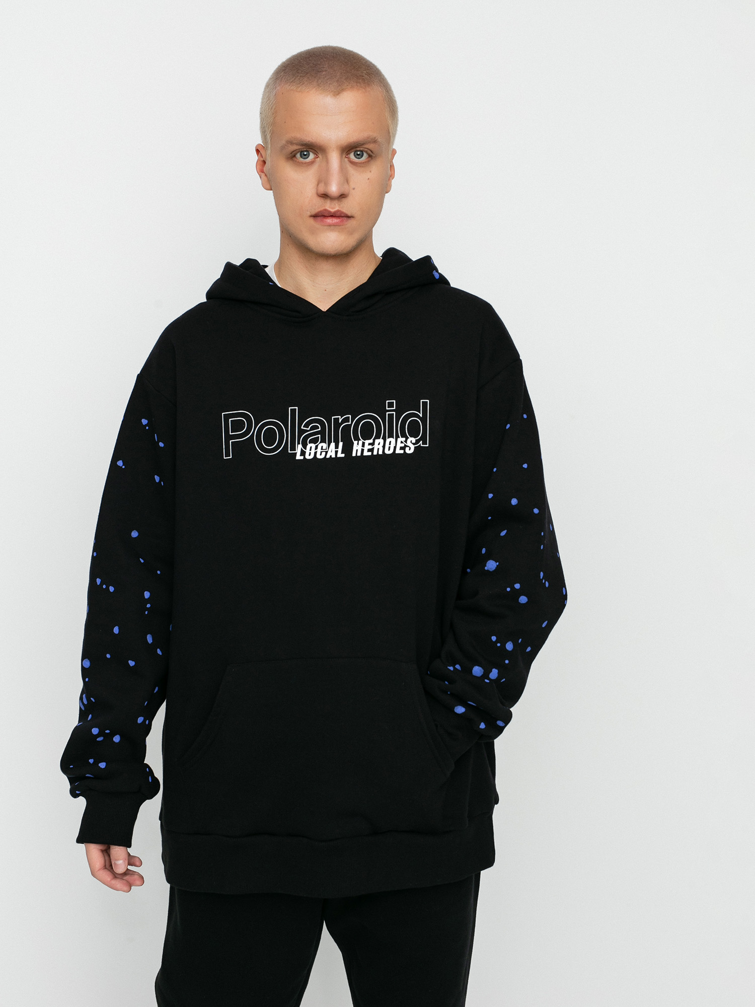 Bluza z kapturem Local Heroes X Polaroid Spray HD (black)