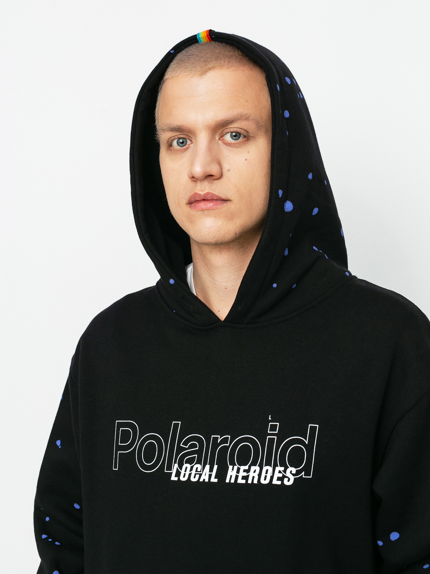 Bluza z kapturem Local Heroes X Polaroid Spray HD (black)