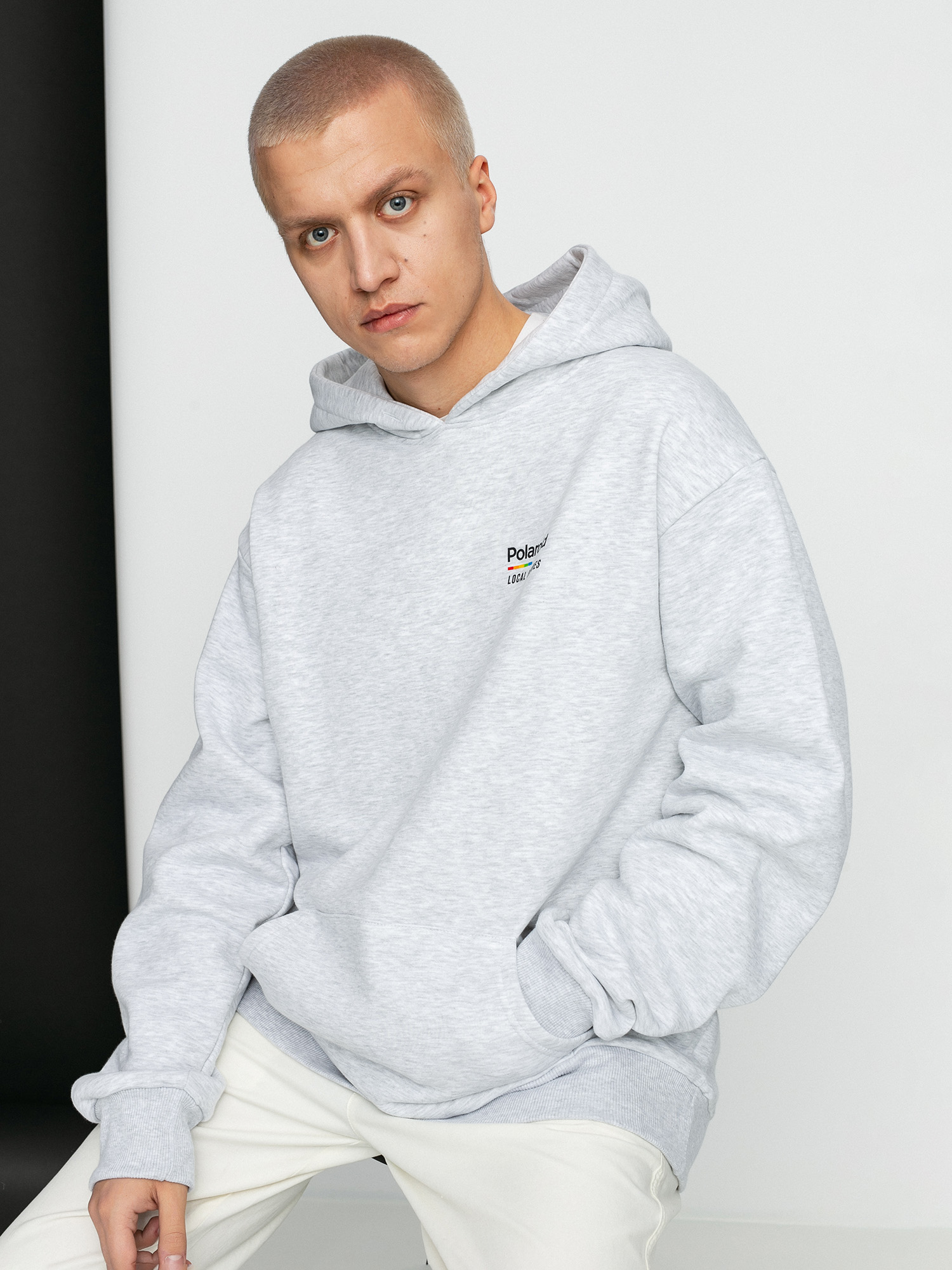 Bluza z kapturem Local Heroes X Polaroid Polaroid HD (grey)