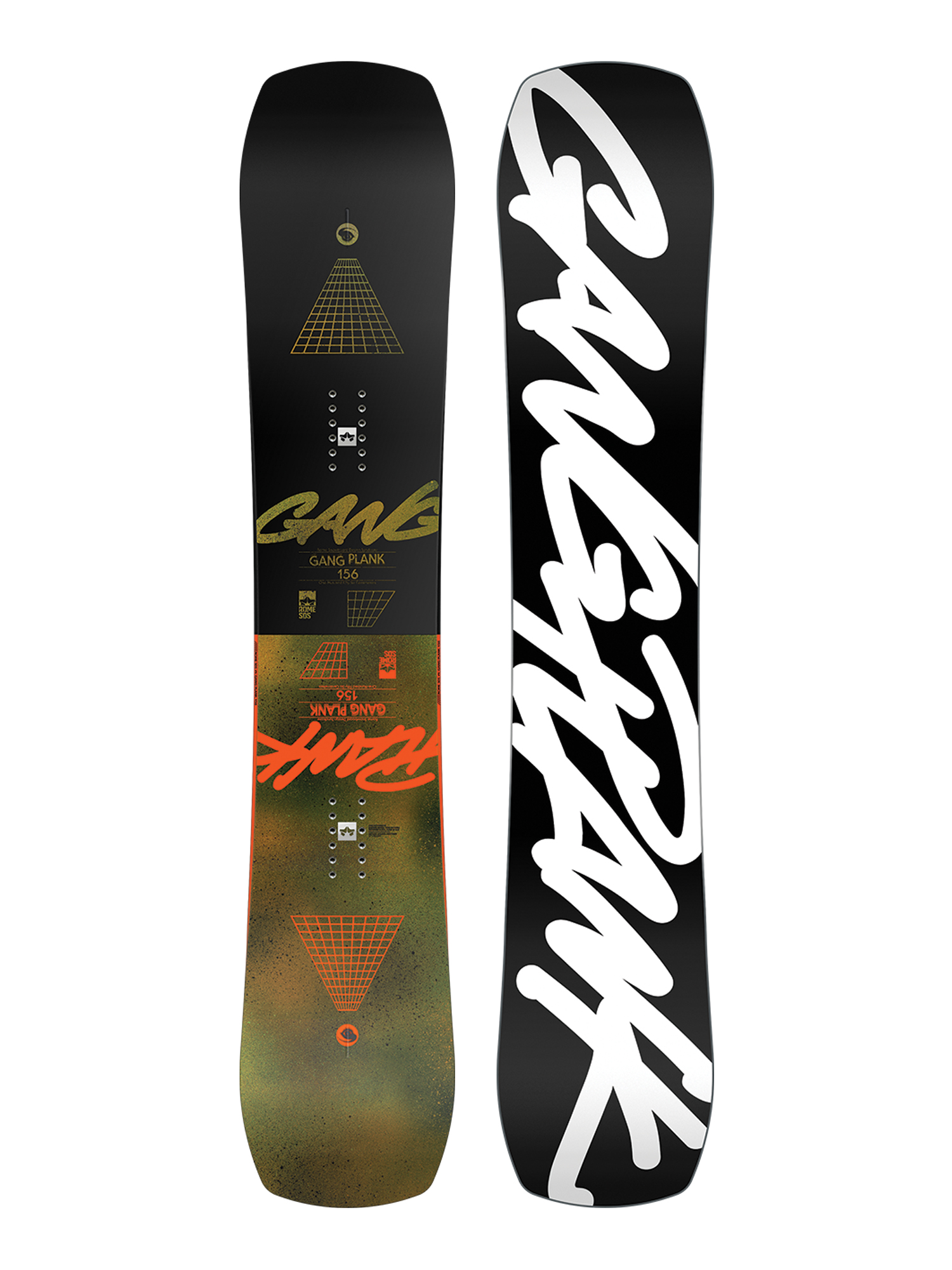 Męska Deska snowboardowa Rome Gang Plank (black/white)