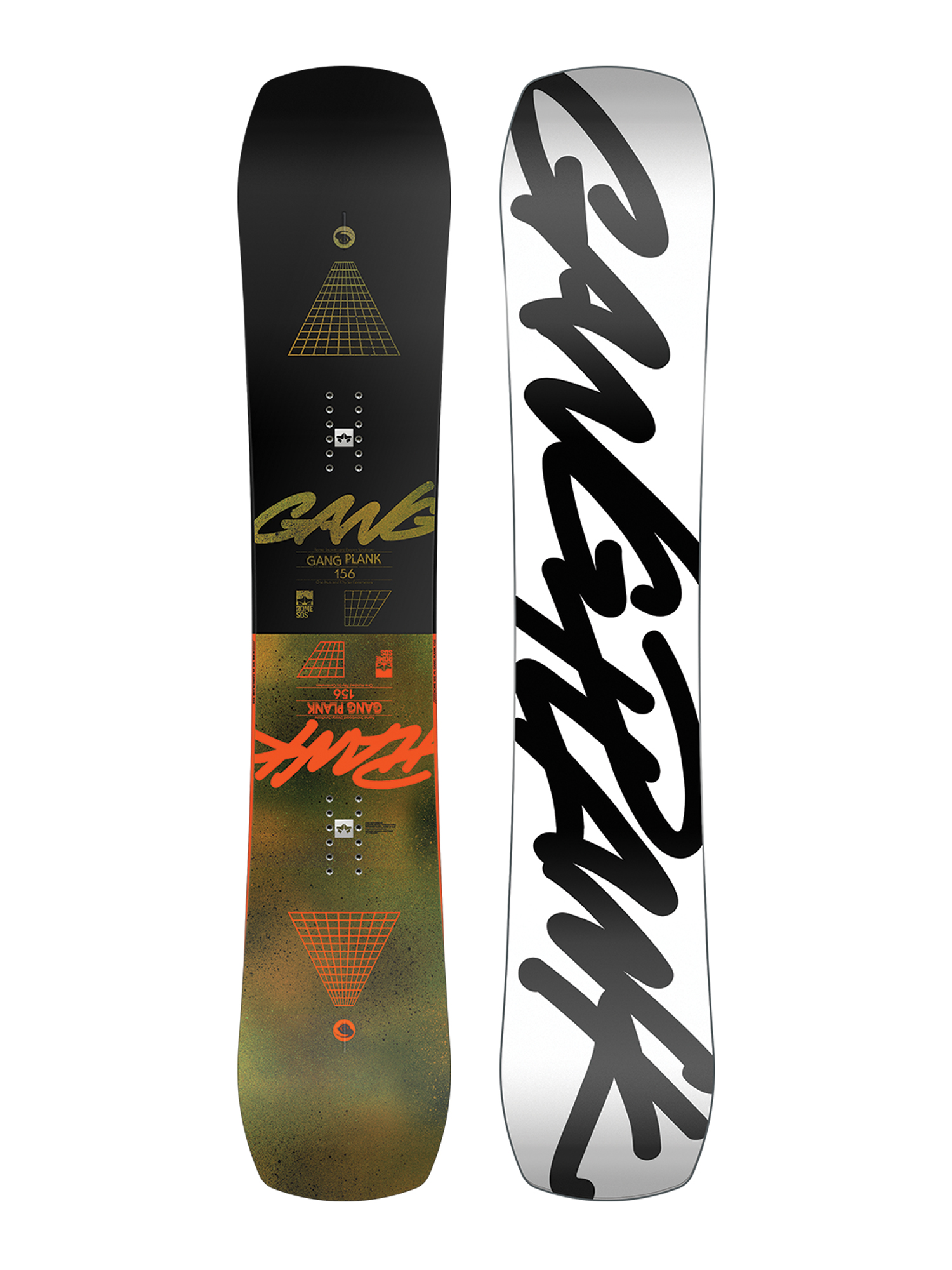 Męska Deska snowboardowa Rome Gang Plank (white/black)