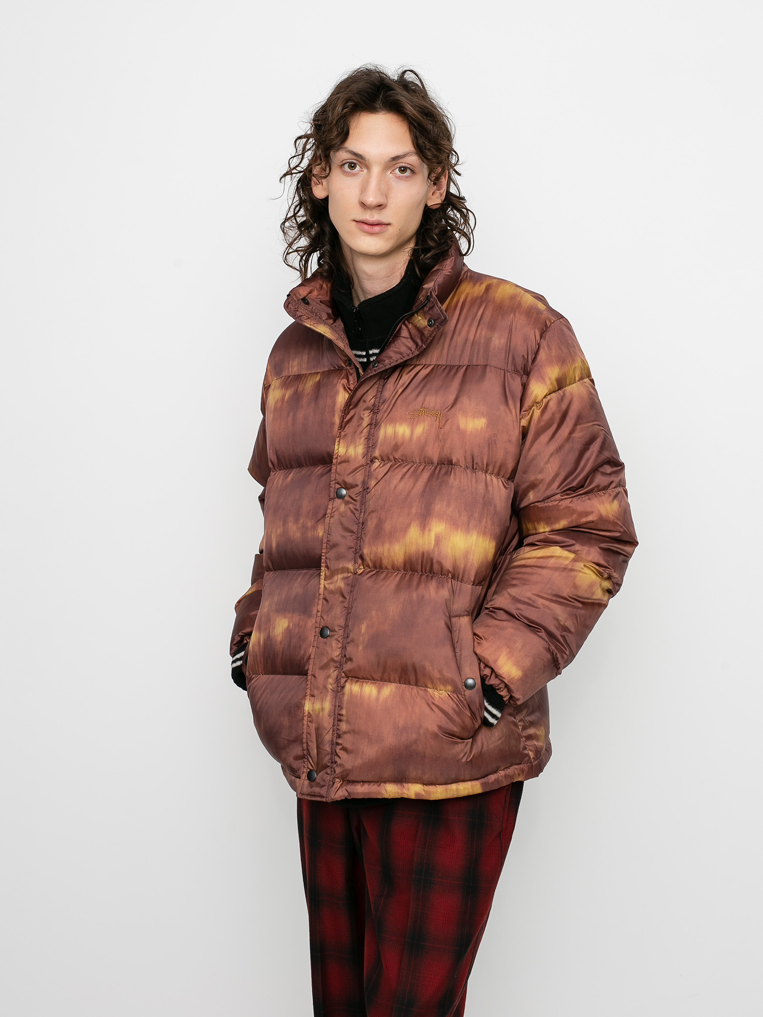 Kurtka Stussy Aurora Puffer (brown)