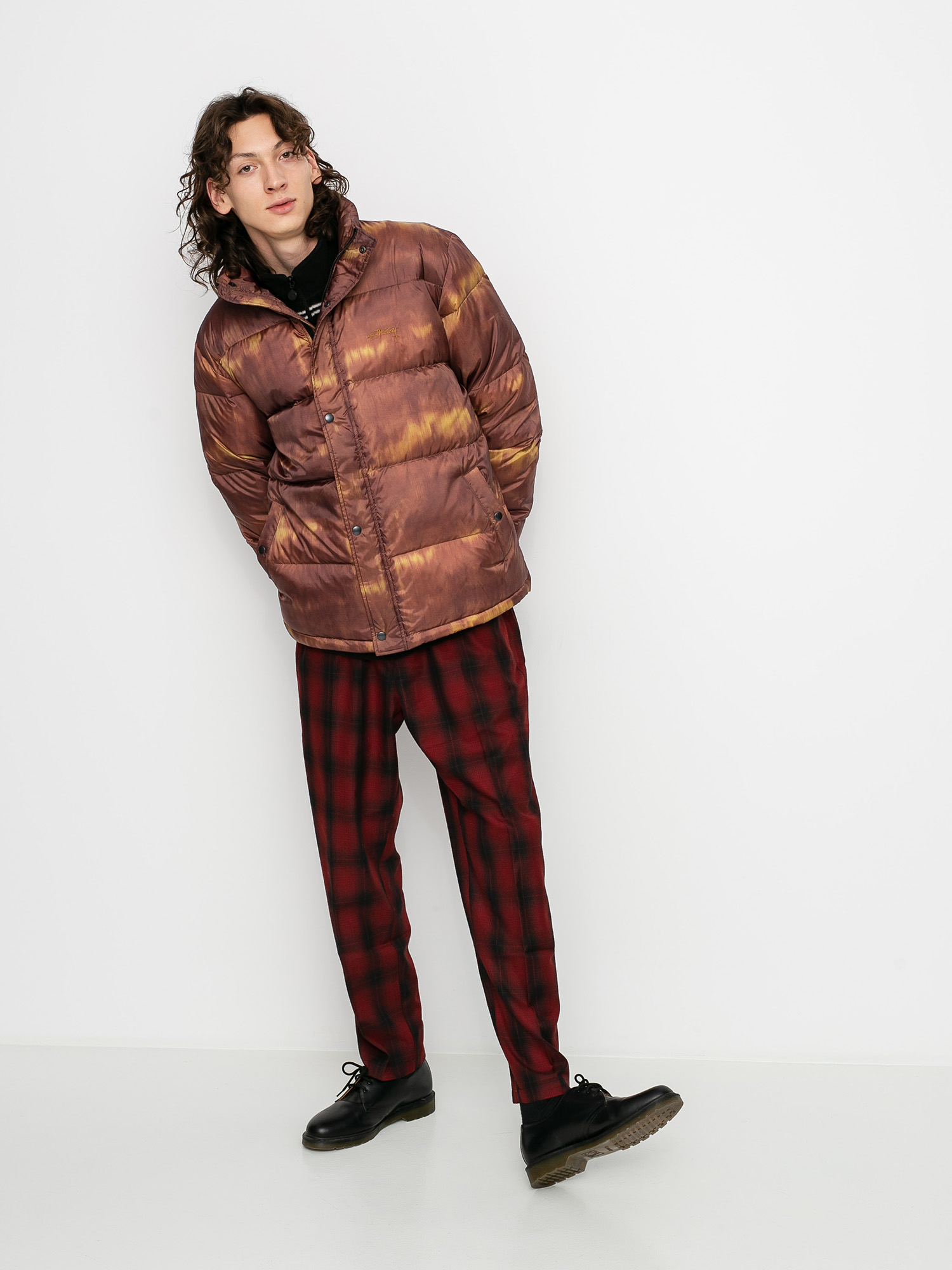 Kurtka Stussy Aurora Puffer (brown)