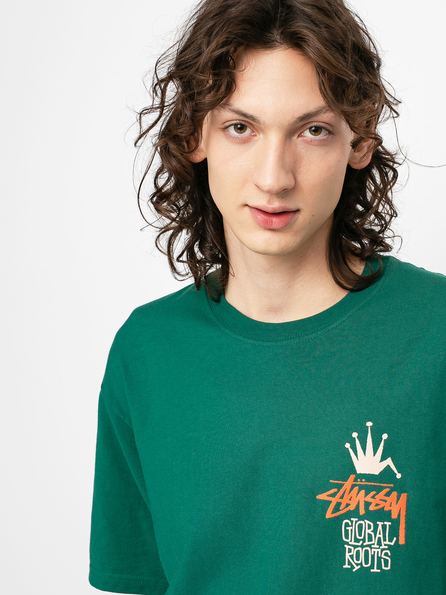 T-shirt Stussy Global Roots (dark green)