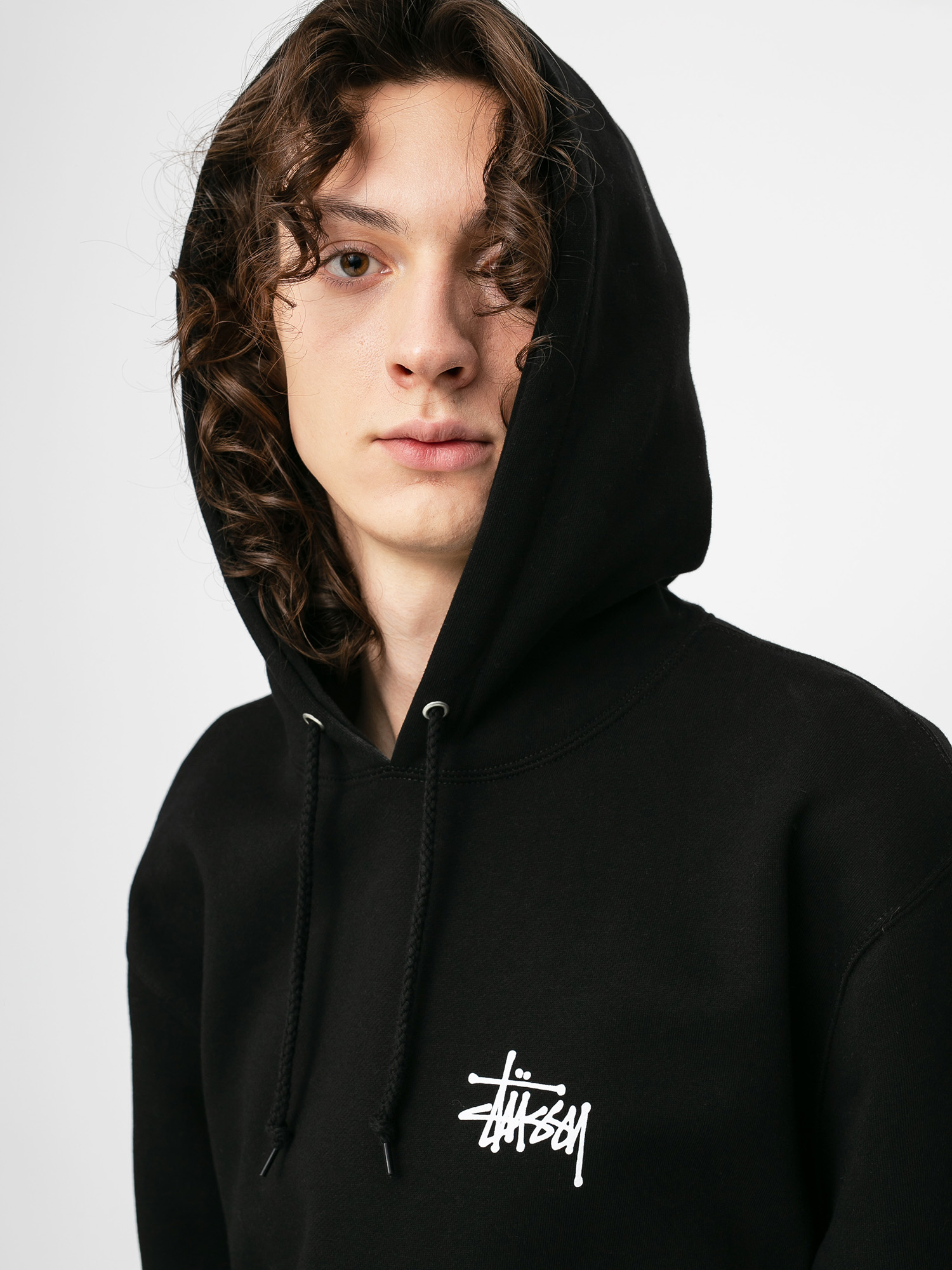 Bluza z kapturem Stussy Basic Stussy HD (black)