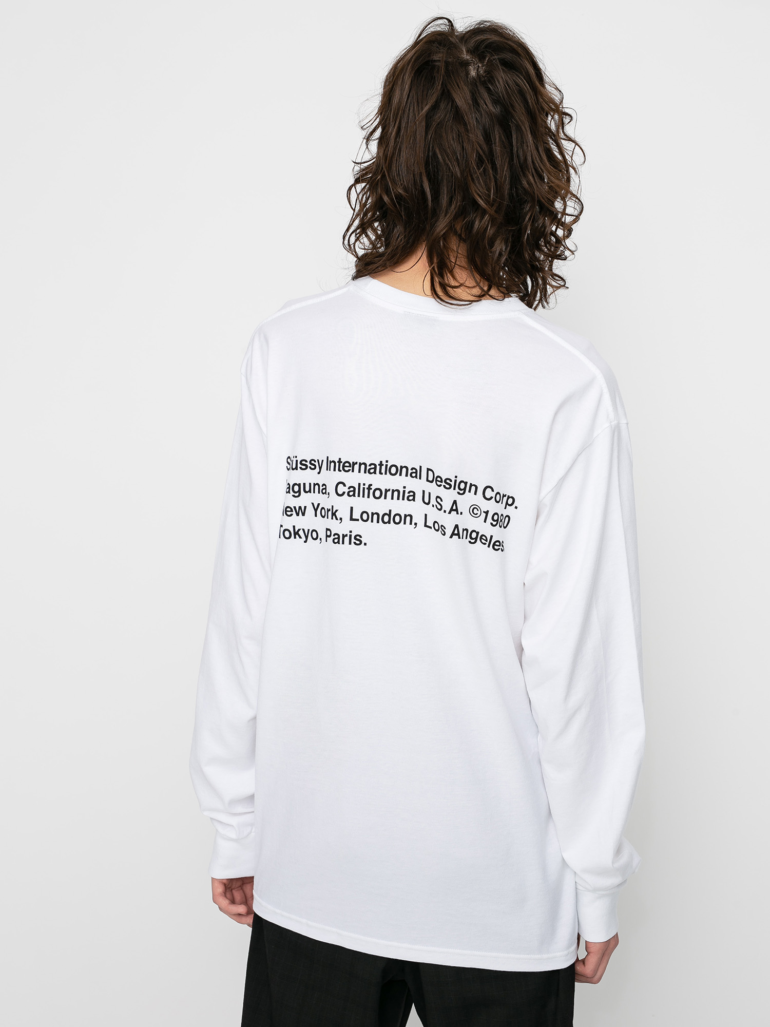 Longsleeve Stussy 8 Ball Corp (white)