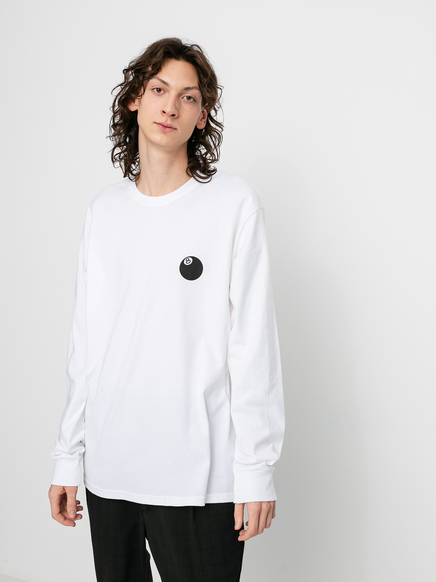 Longsleeve Stussy 8 Ball Corp (white)