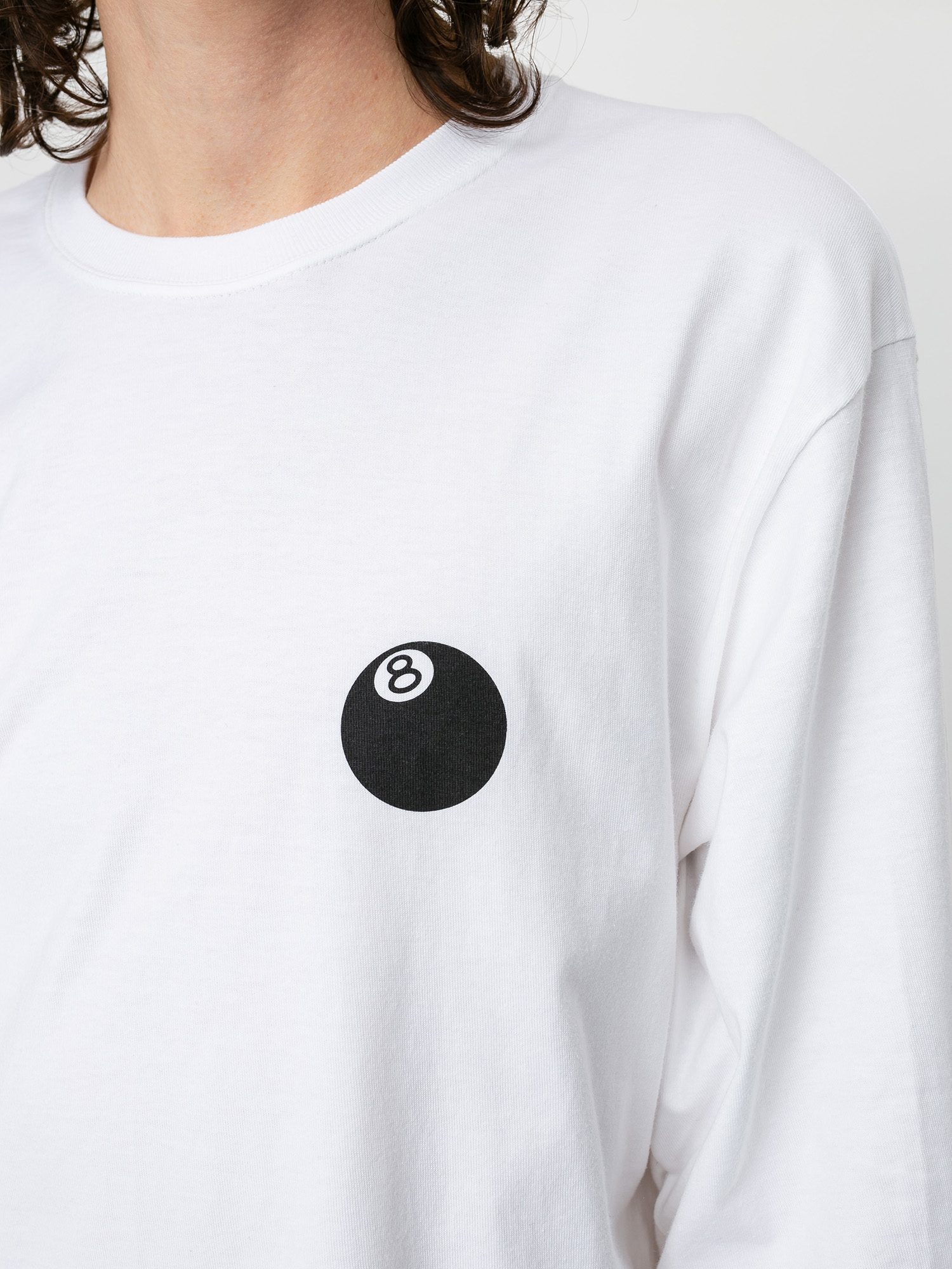 Longsleeve Stussy 8 Ball Corp (white)
